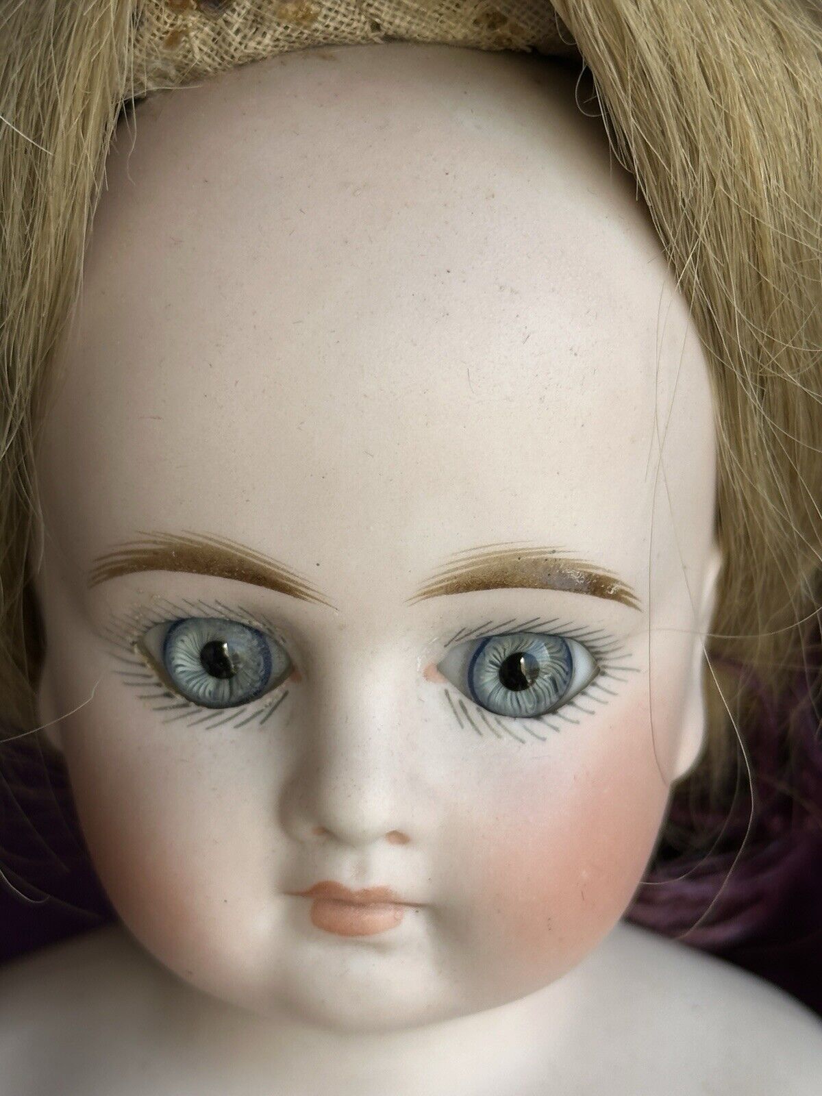 Antique German 16” Kestner (?) Solid Dome Head Belton Bisque Shoulder Head Doll