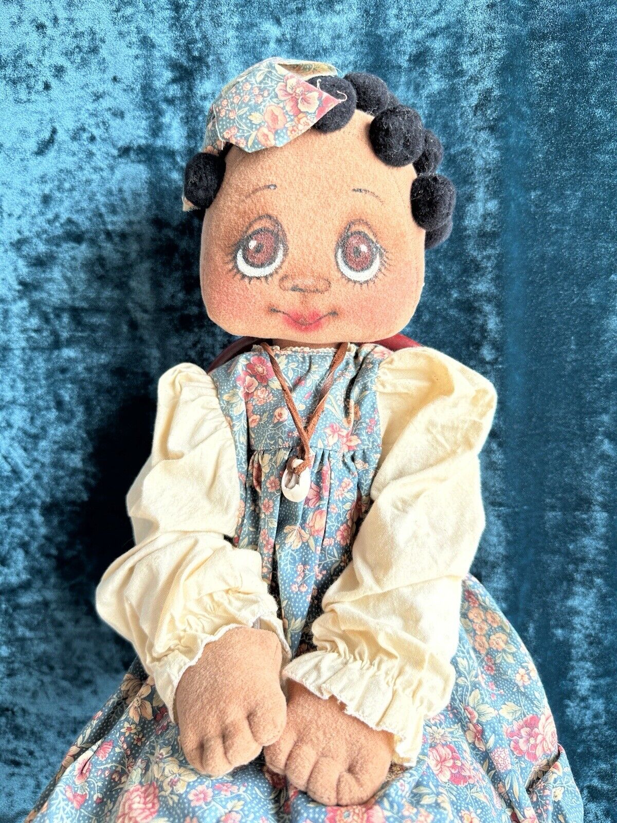 Lot of 3 OOAK Cloth Handmade Artist African American Sisters and Brothers Dolls