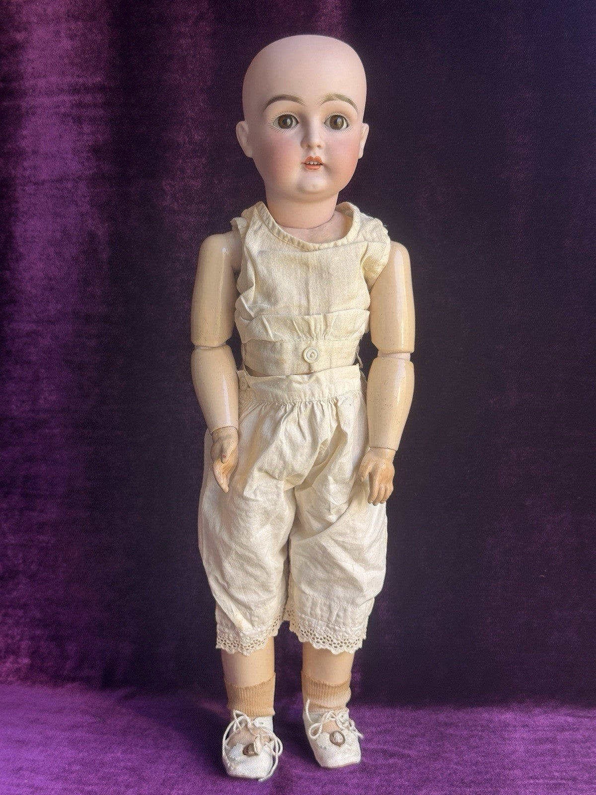 Antique German 18.5” Kestner 129 Bisque Head Composition Body Doll