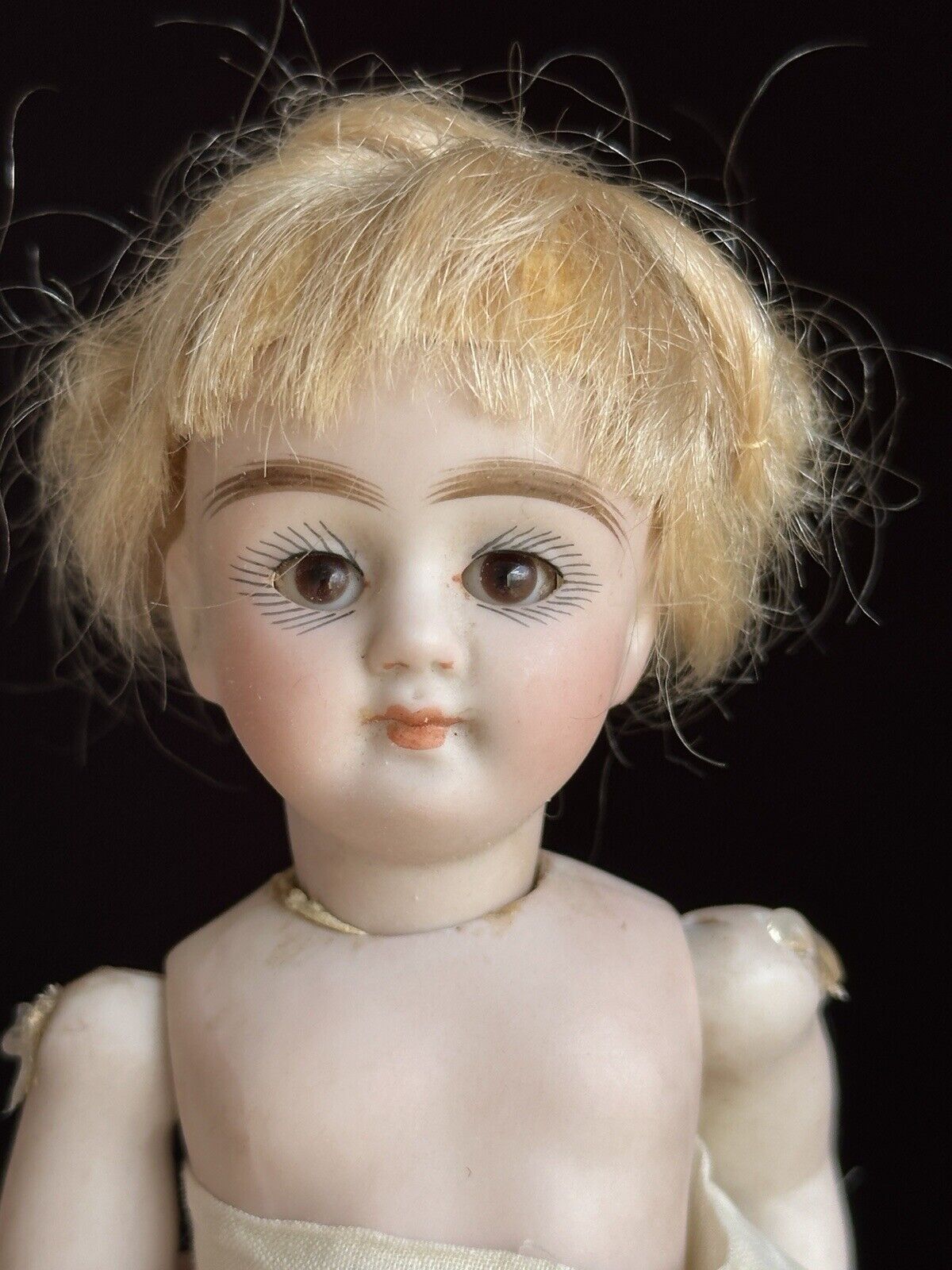Rare Antique German 6” All Bisque Gebruder Kuhnlenz 96 Mignonette Doll