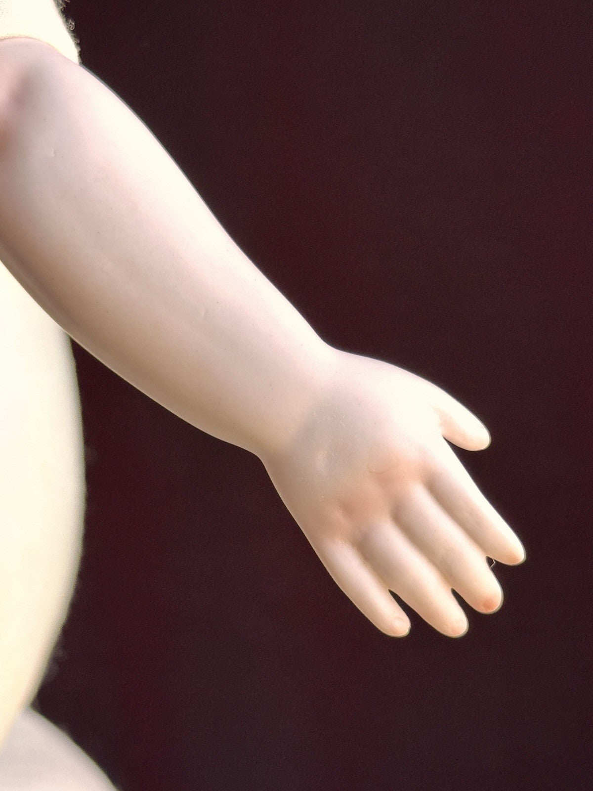 Large Antique German 26” ABG (?) Bisque Parian China Fashion Doll w/ Glass Eyes