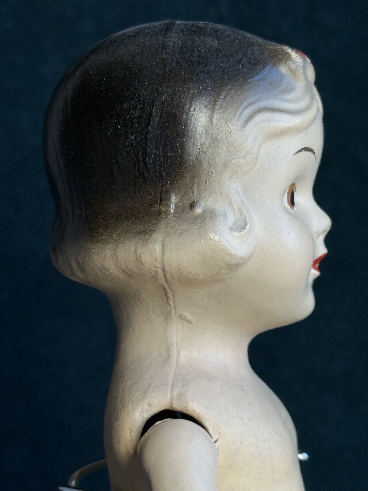 Antique Composition 13” Ideal Unmarked Snow White Doll in Original Dress
