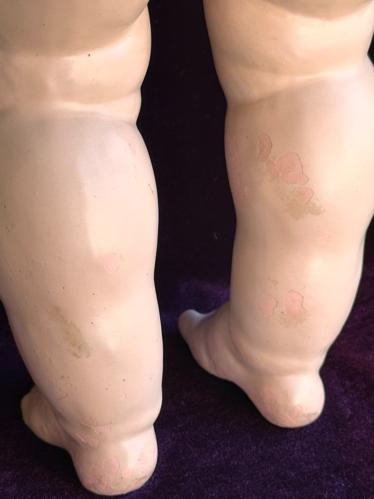 Rare Antique German 24" Bruno Schmidt 1294 Bisque Head Toddler Character Doll
