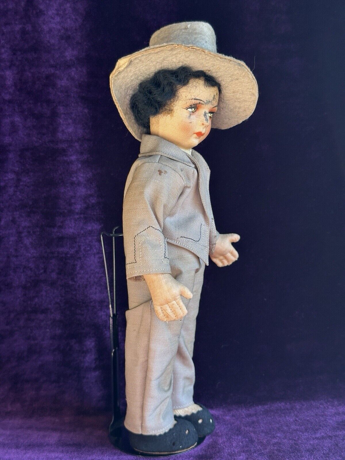 All Original Vintage Early Spanish 10.5” Munecas Pages Hard Mask Cloth Doll