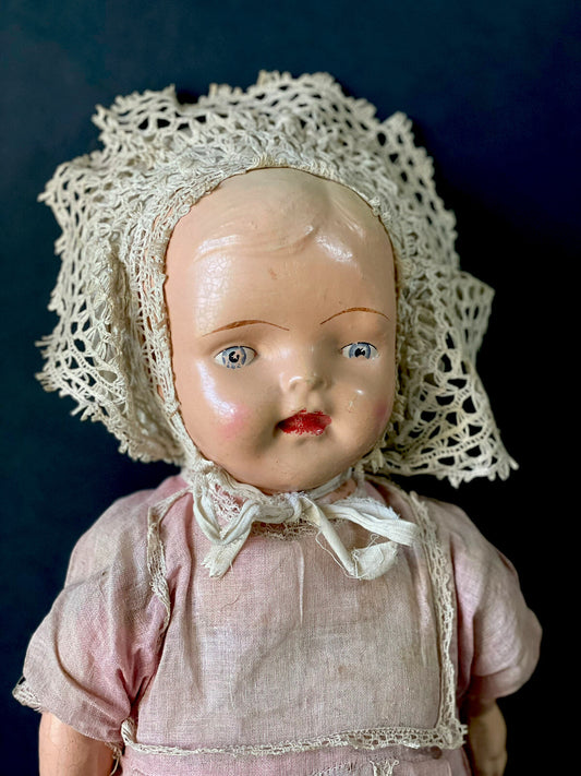 Vintage/Antique (?) Unidentified Large 24” Early Composition Doll
