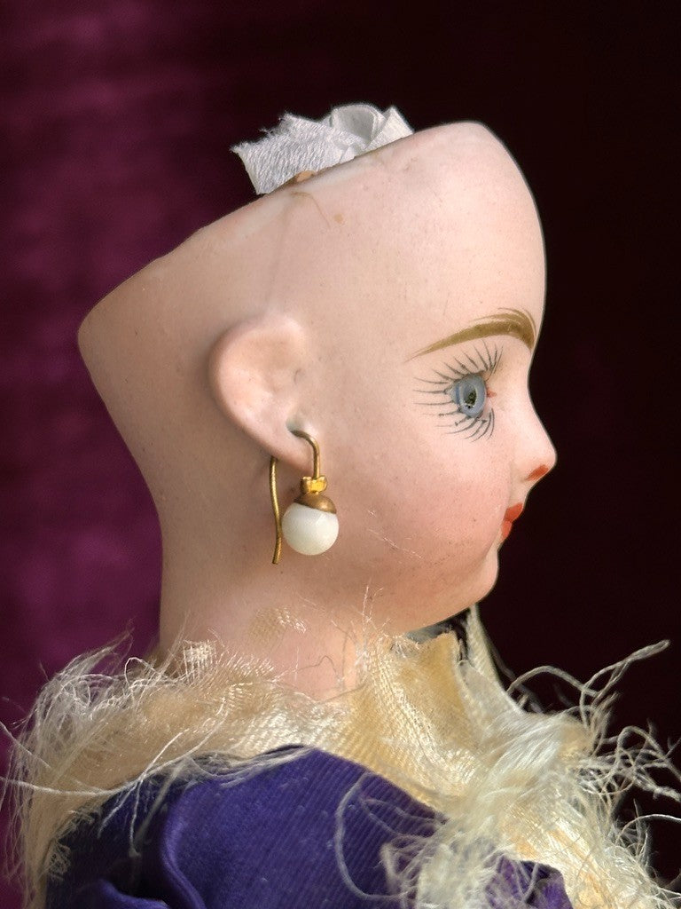 Rare Antique French Petite 11" Jumeau (?) Bisque Head Regional Fashion Doll