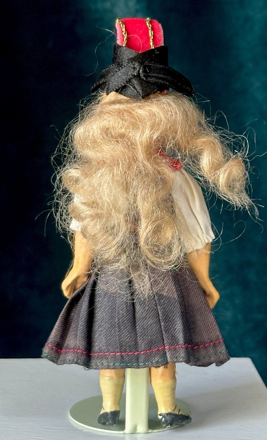 Antique German 4 3/4” Mignonette Doll Bisque Head Composition Body