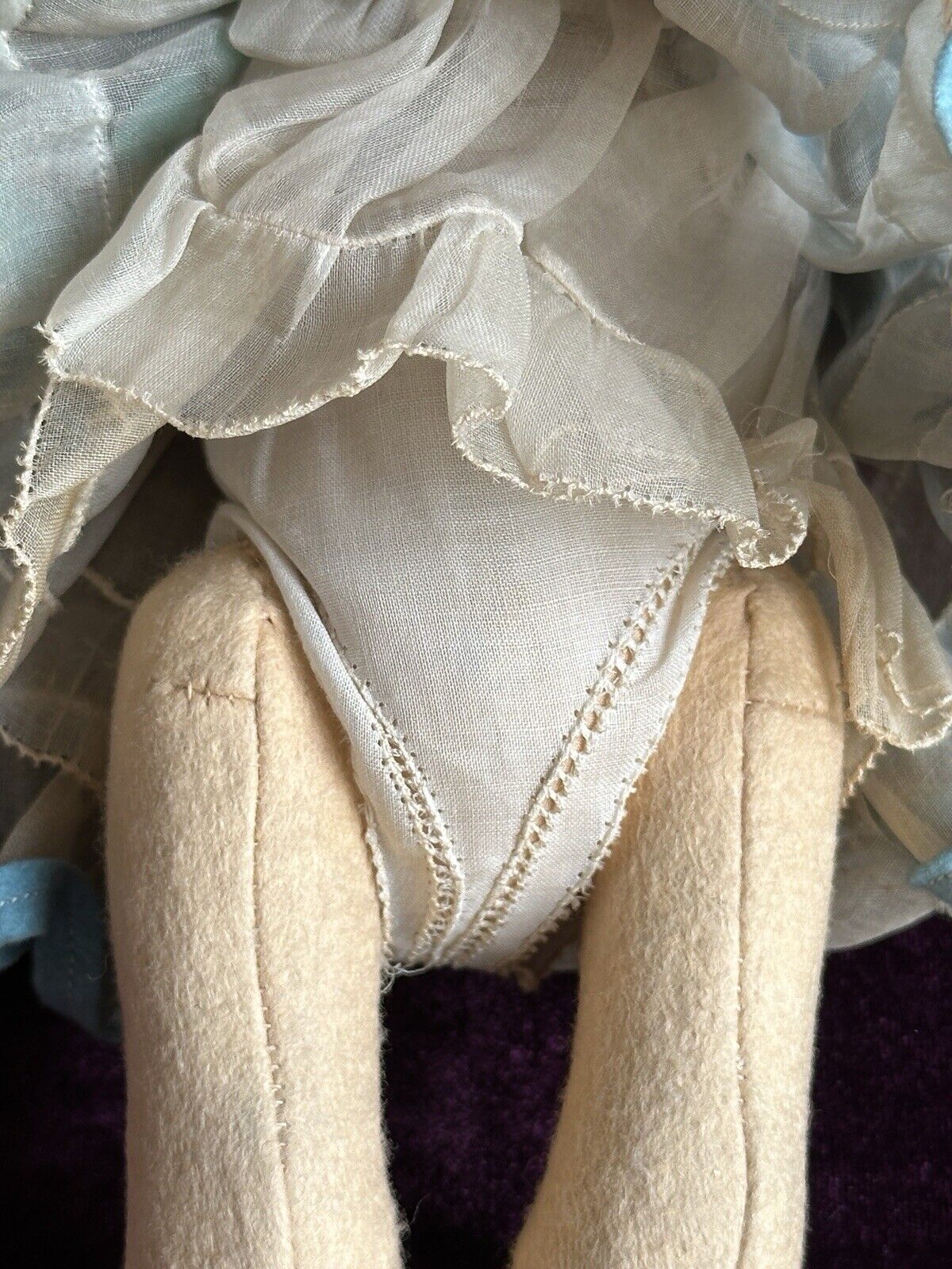 Vintage Italian All Original 12” Lenci 111/2000 Series Felt Cloth Doll Tagged