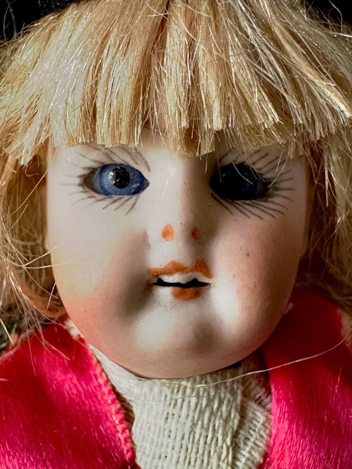 Antique German 4 3/4” Mignonette Doll Bisque Head Composition Body