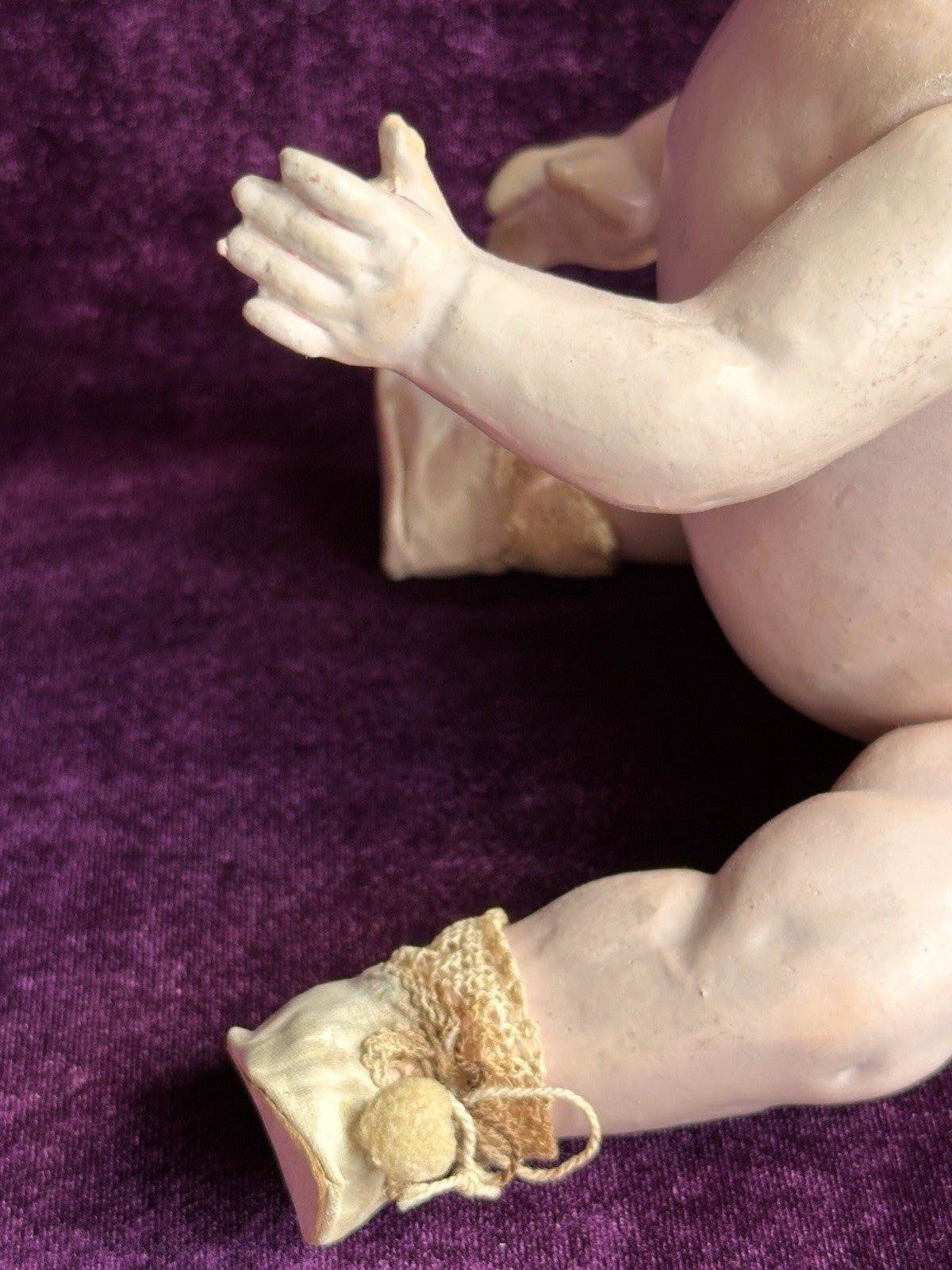 Antique German 11” Armand Marseille 980 Bisque Head Character Baby Doll
