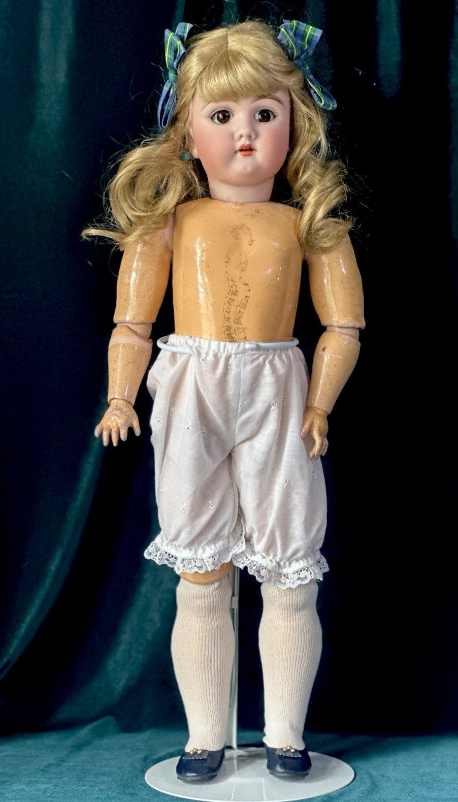 Antique German Heinrich Handwerck 109-12 DEP Bisque Head 24” Doll