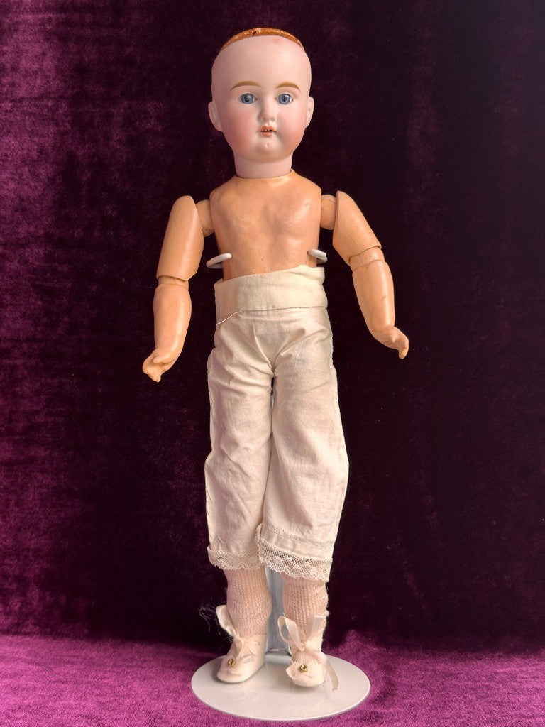 Antique German 15” Paul Schmidt (?) Bisque Head Sonnenberg Body Doll