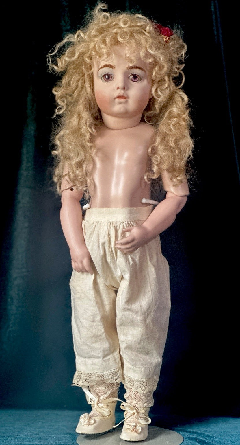 Vintage Artist Reproduction of Antique French Bru Jne 22” Doll Porcelain Head
