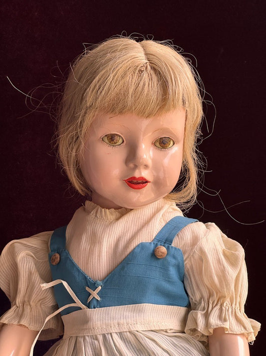 Large Vintage American 21” Composition Dewees Cochran Anne Shirley Effanbee Doll