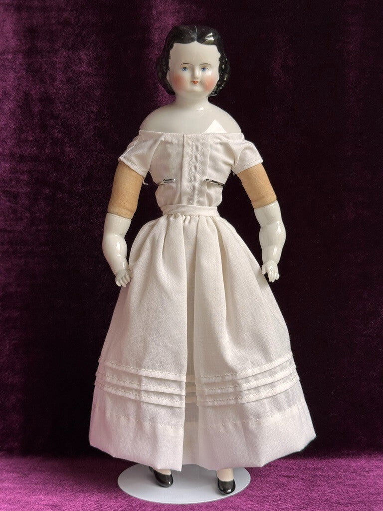 Antique German 15” Adelina Patty China Shoulder Head Doll