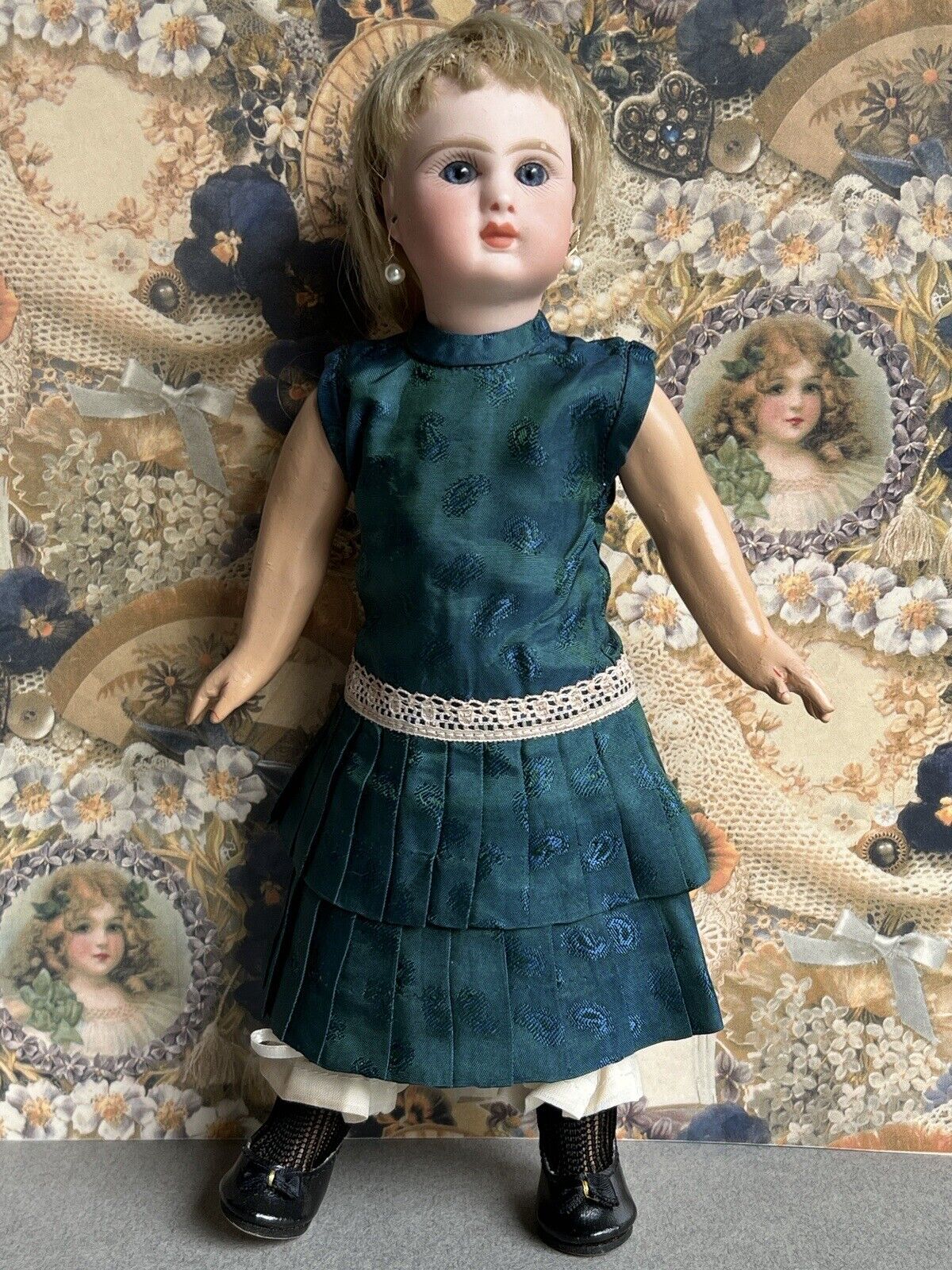 Antique French 10” Jules Steiner Bebe Le Parisien A 2 Bisque Head Doll