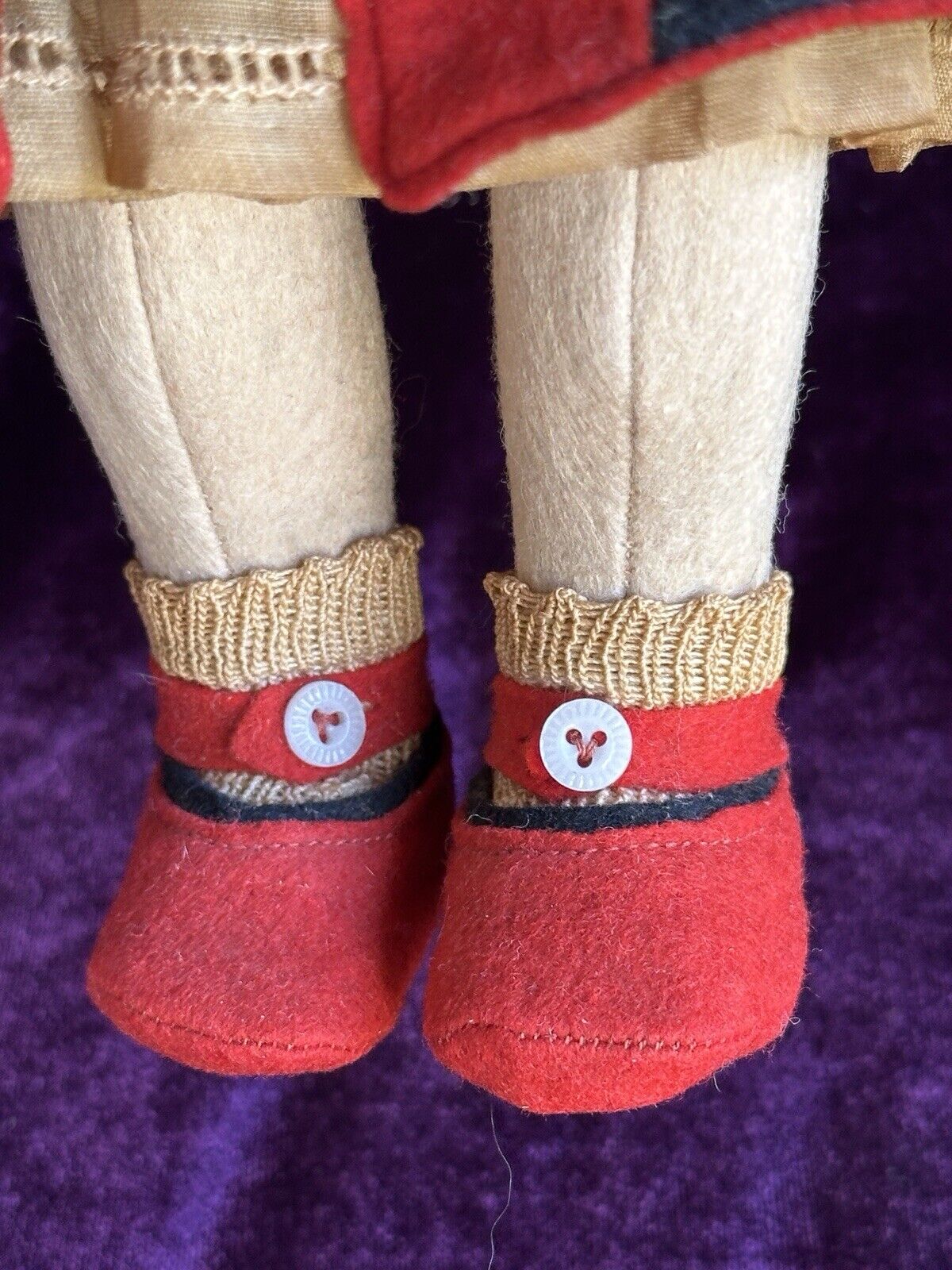 Vintage Italian All Original 12” Lenci 111 Series Felt Cloth Doll