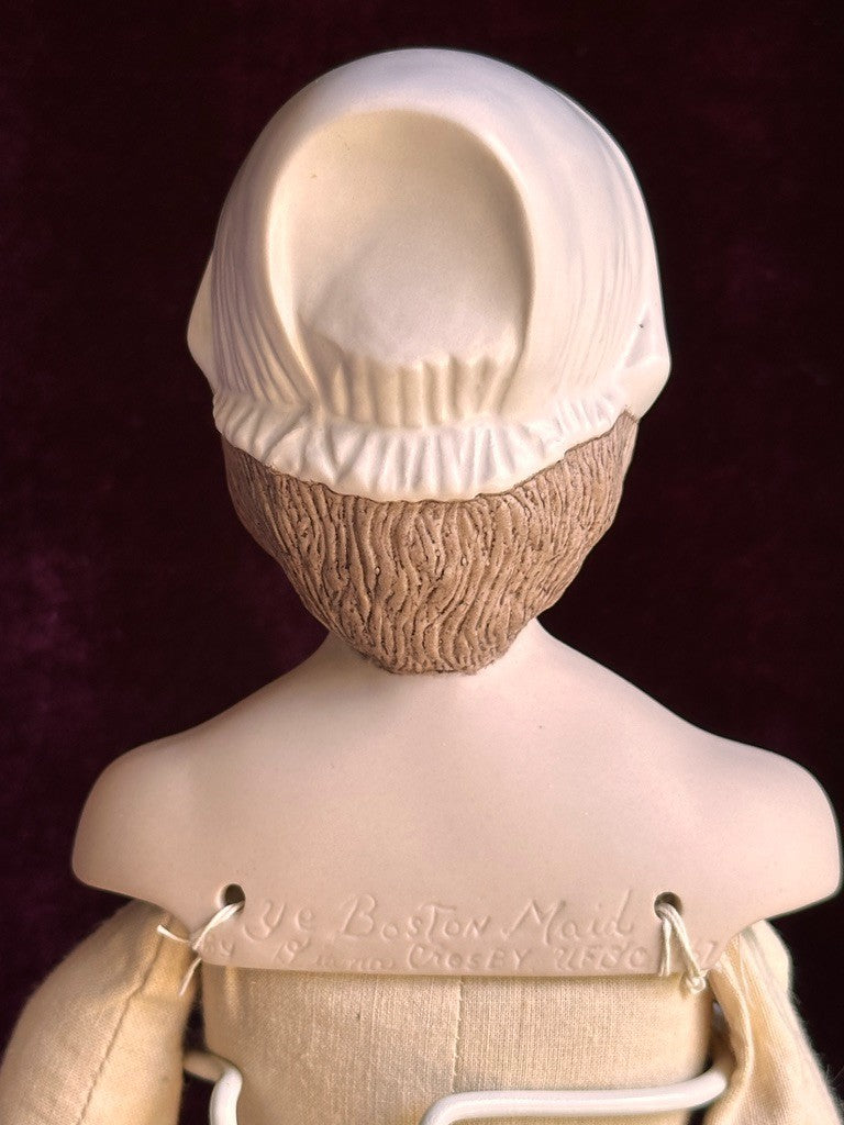 Vintage Porcelain 16" UFDC Artist Diana Crosby Ye Boston Maid Cloth Doll