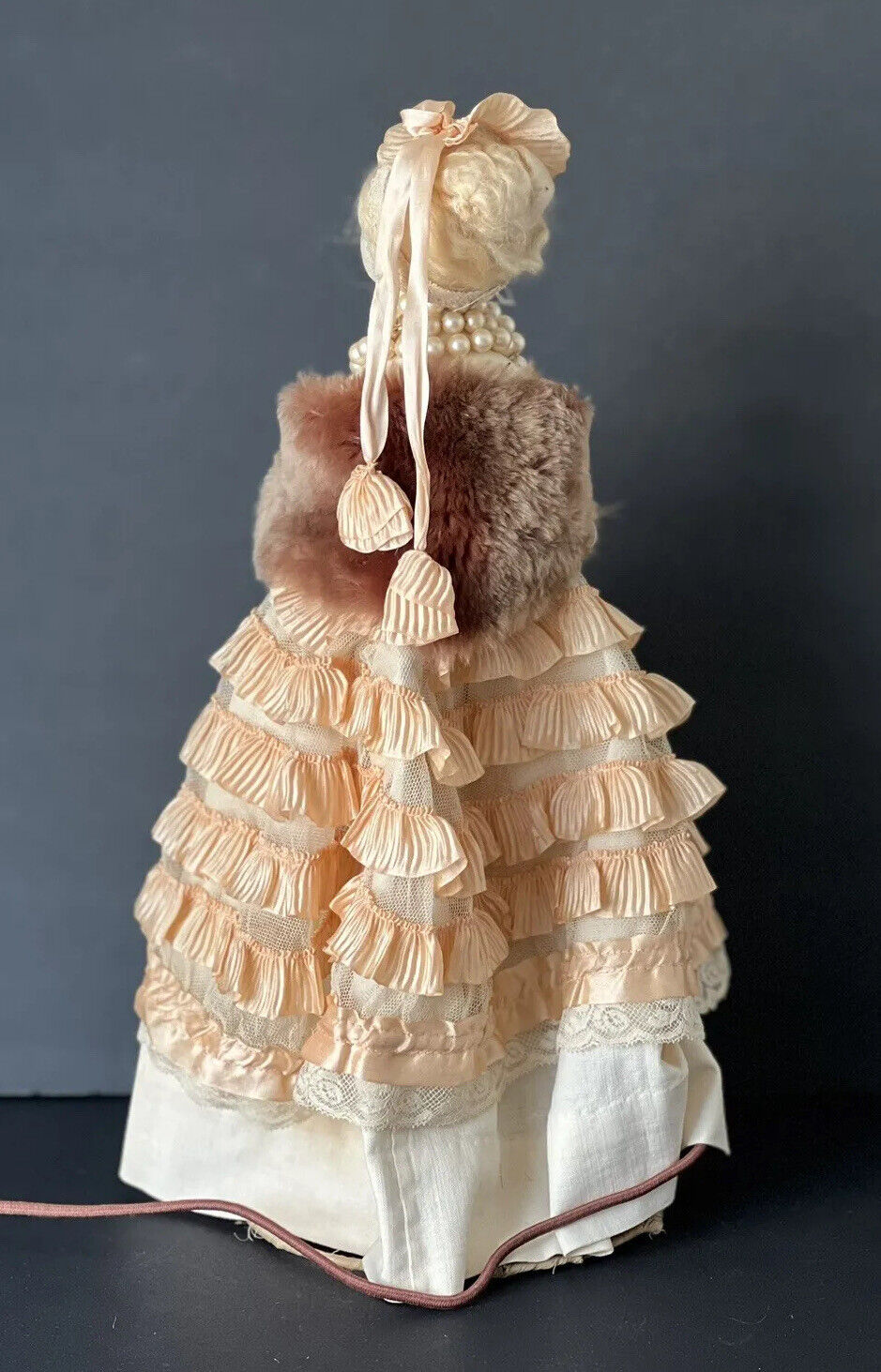 Antique Art Deco French (?) Chalkware Boudoir Lamp Doll