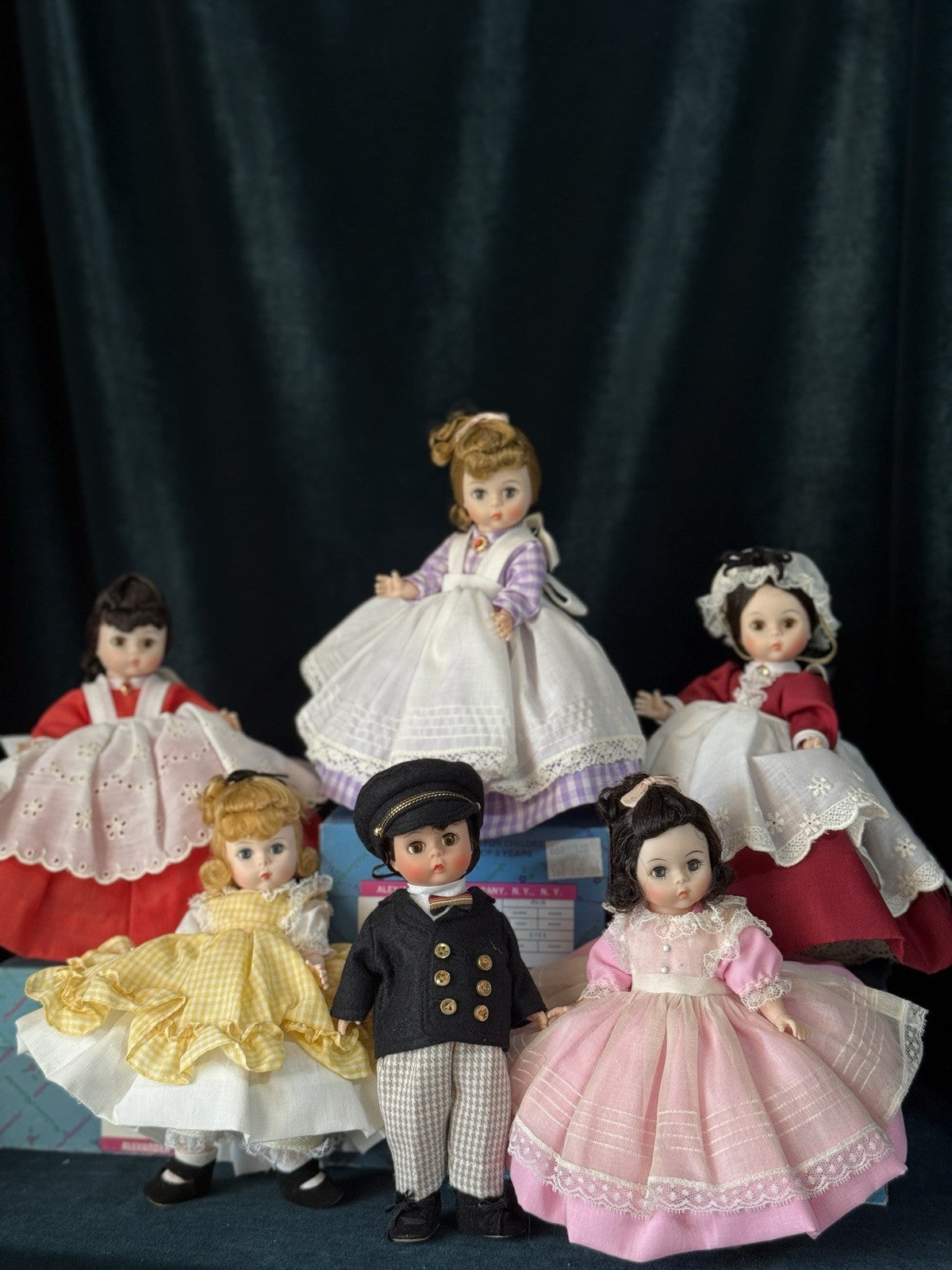 Lot Of 6 Collectible Vintage Madame Alexander Dolls “Little Women” Series