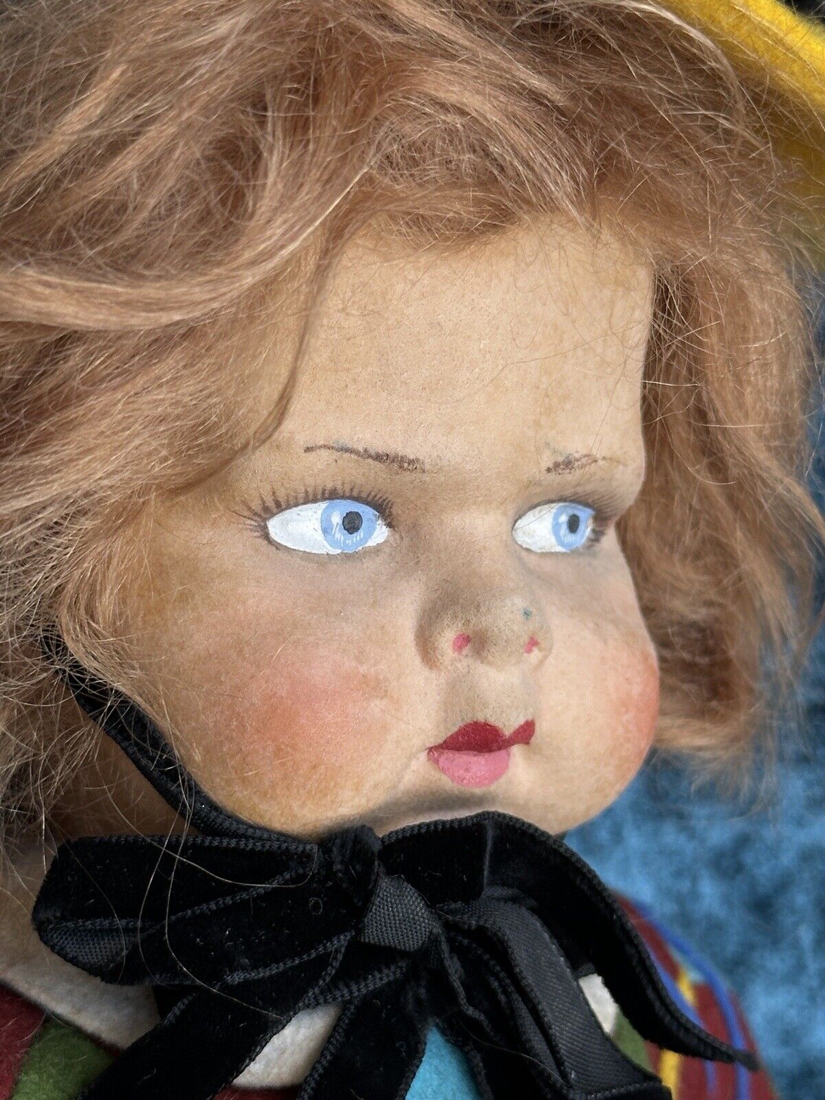 Vintage Italian Lenci Grugnetto 1500 Series Felt Grumpy 17.5” Doll