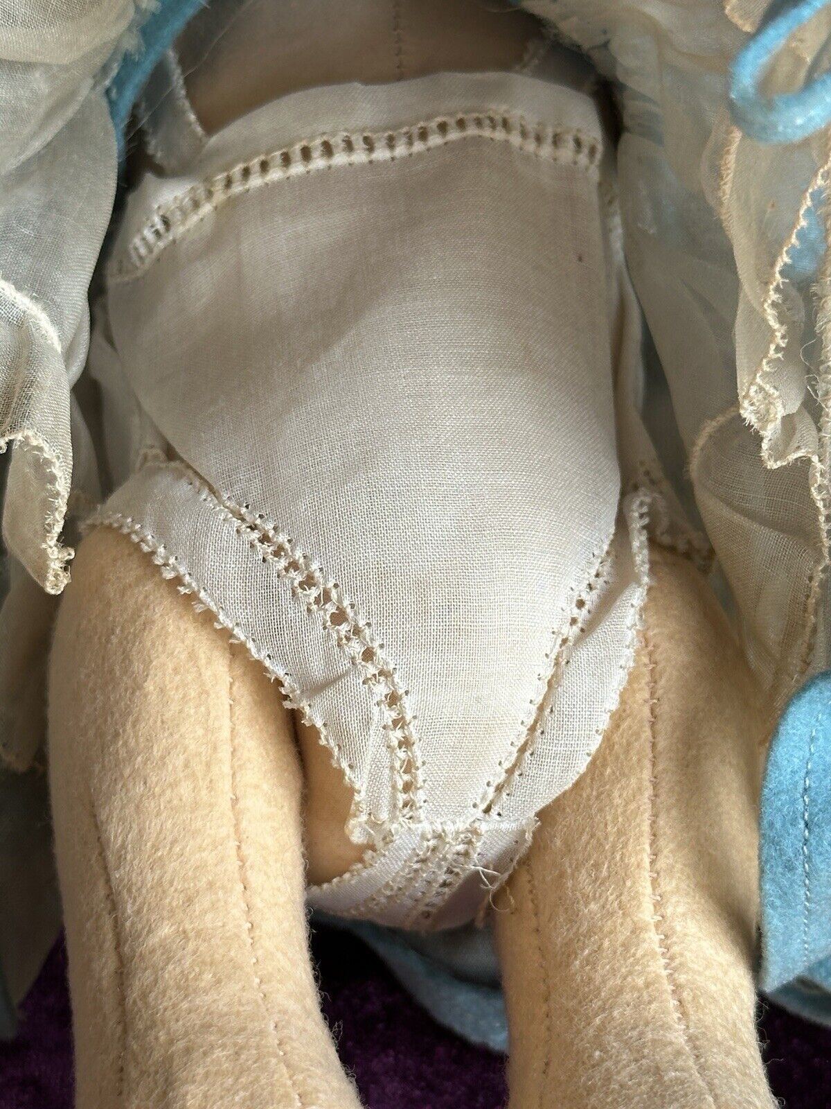 Vintage Italian All Original 12” Lenci 111/2000 Series Felt Cloth Doll Tagged