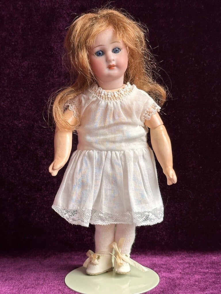 Antique German Miniature 8" Simon Halbig Bisque Head Square Teeth Doll