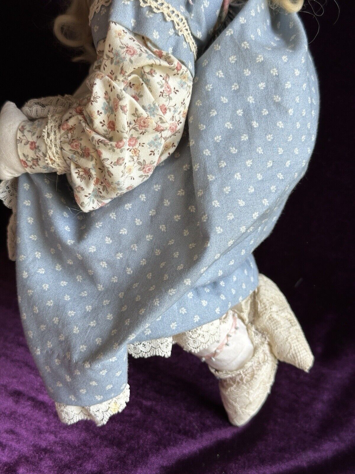 Collectible Handmade Decorated Artist Cloth Painted Embroidered Rag Doll