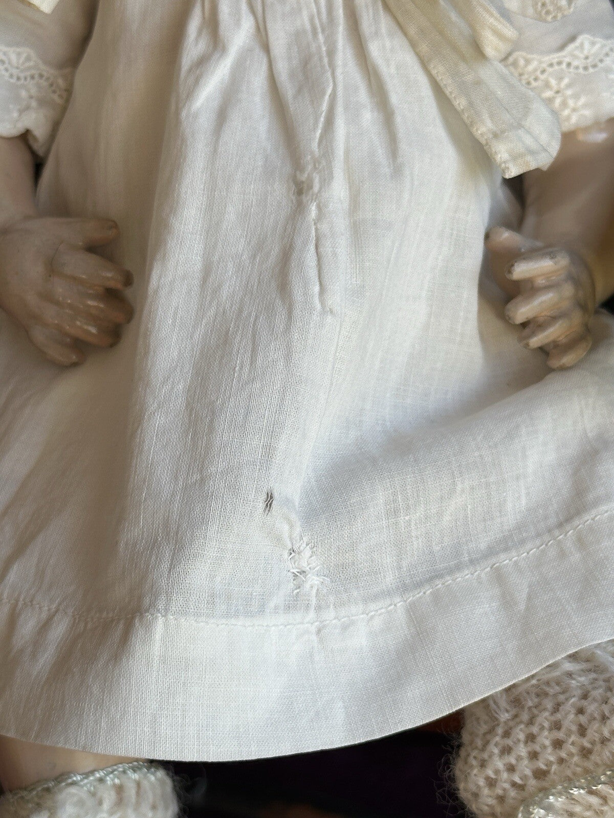 Antique French 13” SFBJ 226 Bisque Head Character Baby Doll Restored