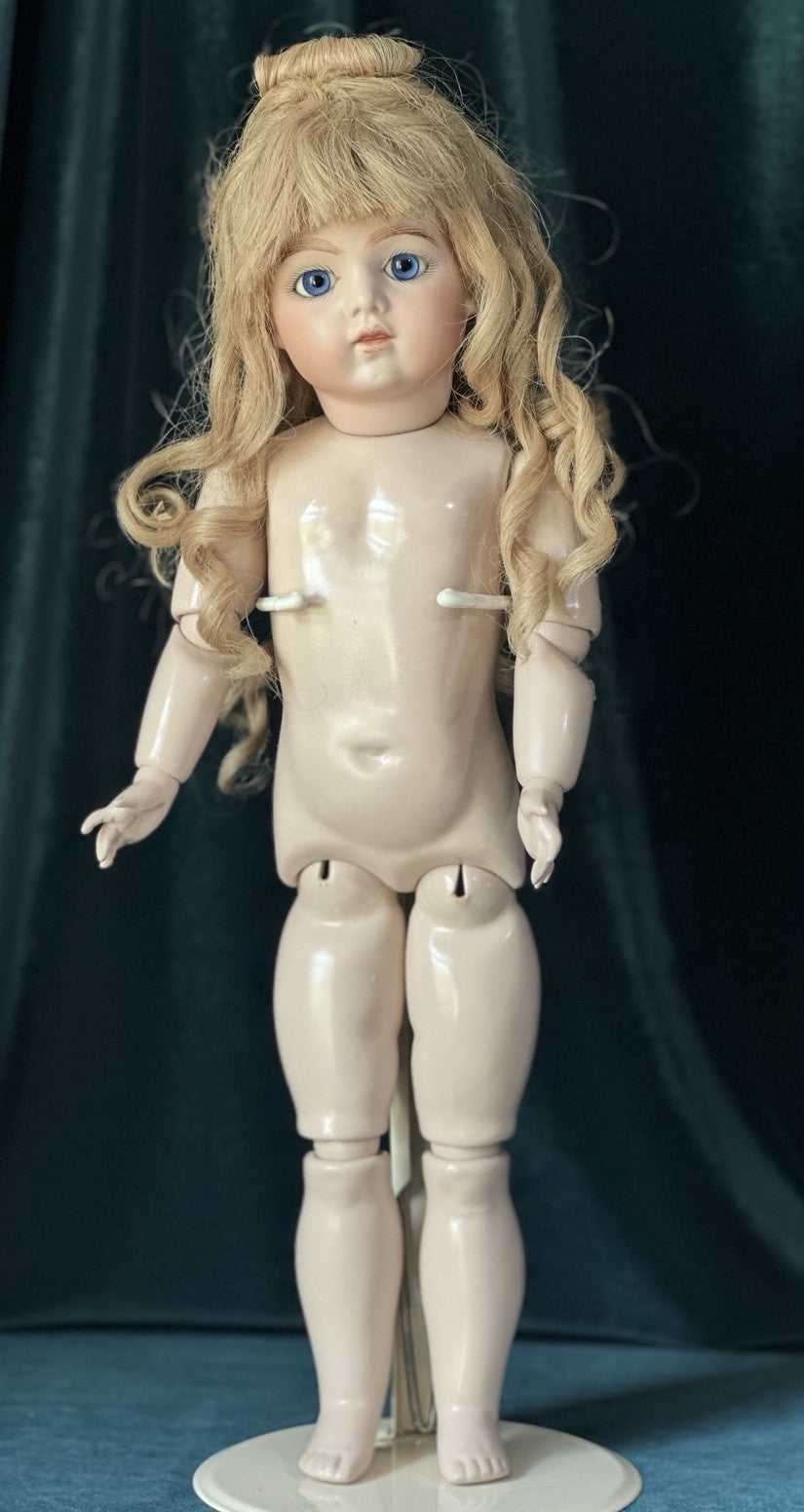 Vintage Artist Reproduction of Antique French Bru Jne 20” Doll Porcelain Head