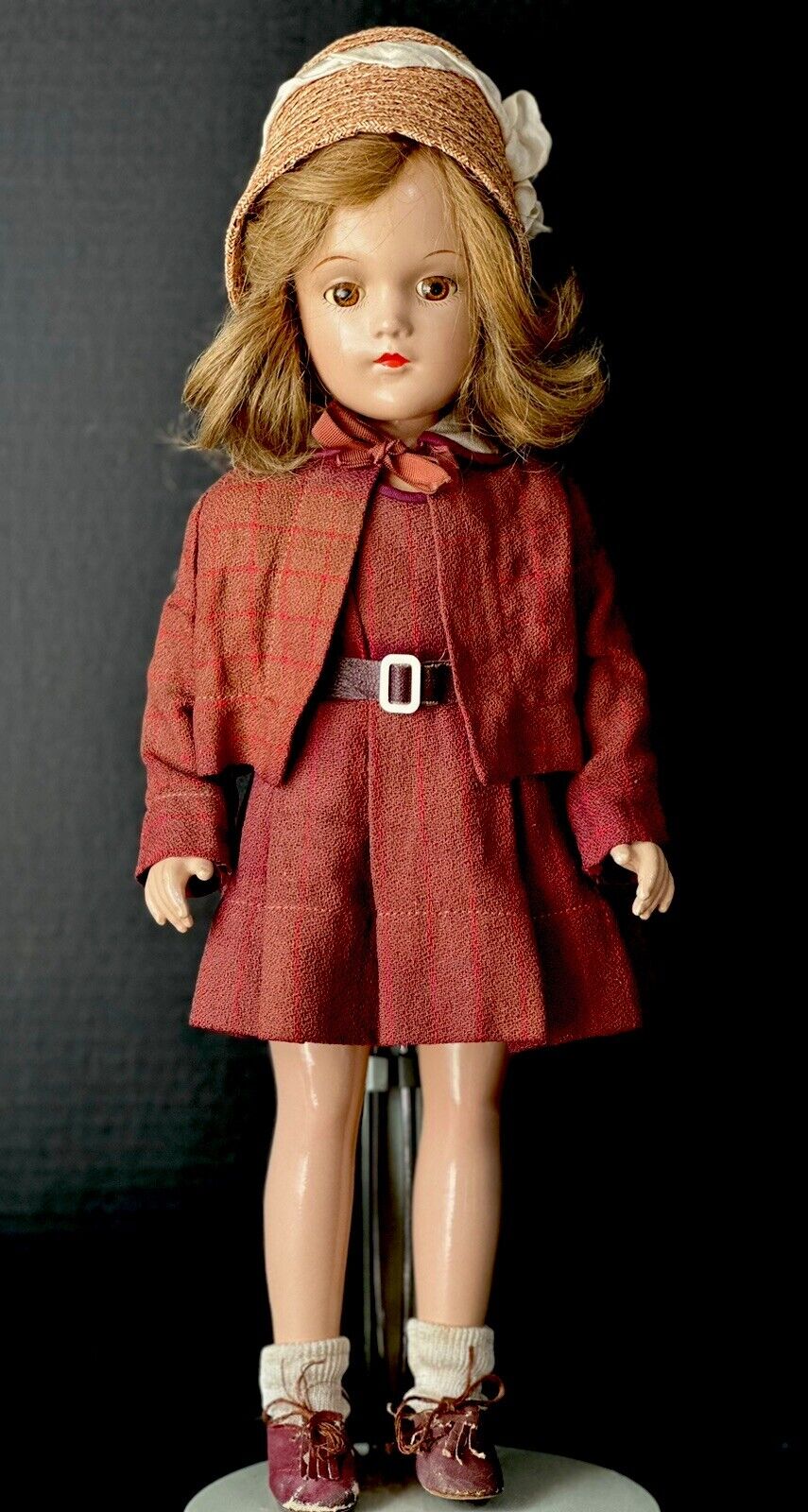 All Original Vintage 1950’s Arranbee R&B Hard Plastic 17” Doll “Debuteen”