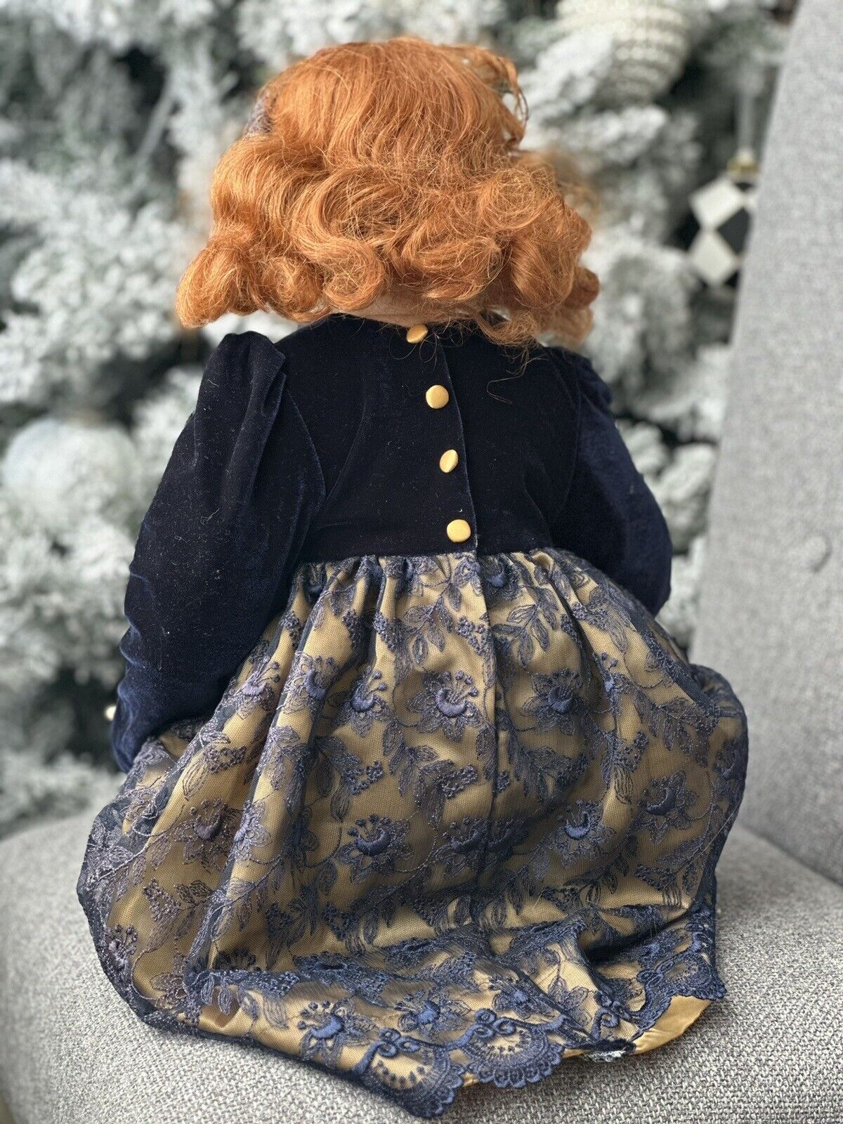 Lifelike 26” Collectible Porcelain Doll “Neve” by Christine Orange LE 600