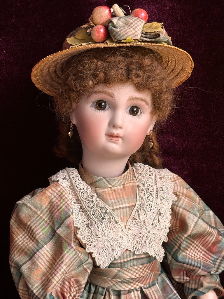 Vintage Reproduction of French Jumeau 18” Doll Porcelain Head by Calli Lou