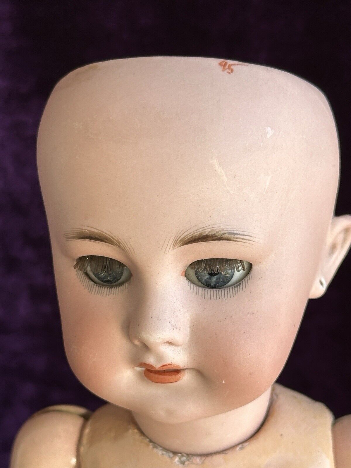 Antique German French 18” Tete Jumeau Dep Bisque Head Doll