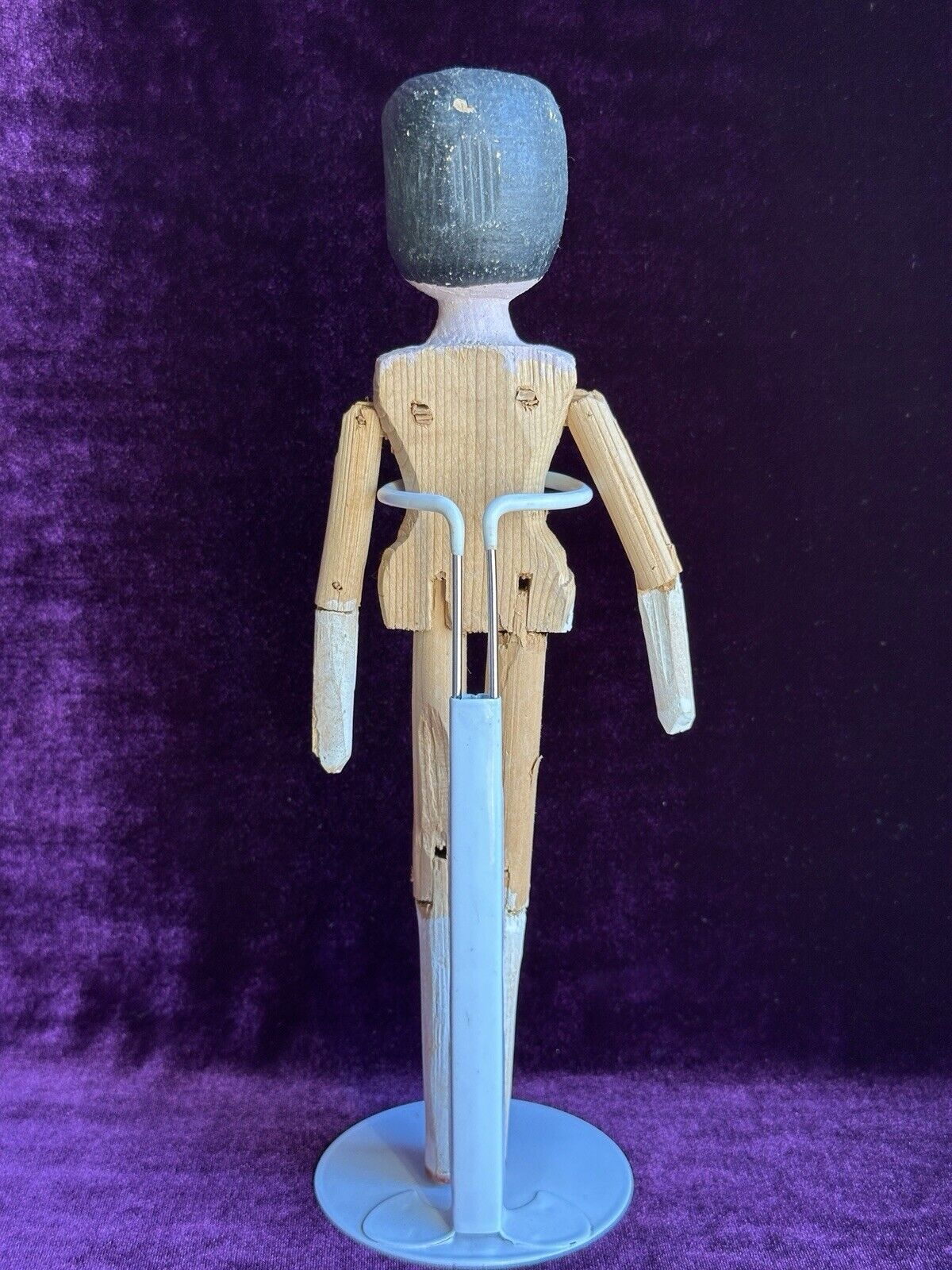 Antique German 11.5” Grodnertal Wood Peg Jointed Doll