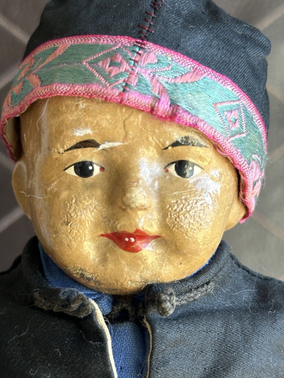 Antique Chinese Martha Chase Style FIve Finger Ching Child Missions Doll