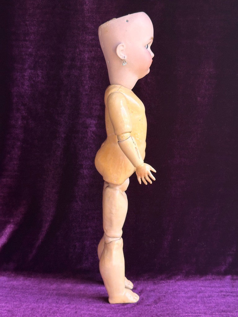 Antique German 18" Simon Halbig C.M. Bergmann Bisque Head Doll