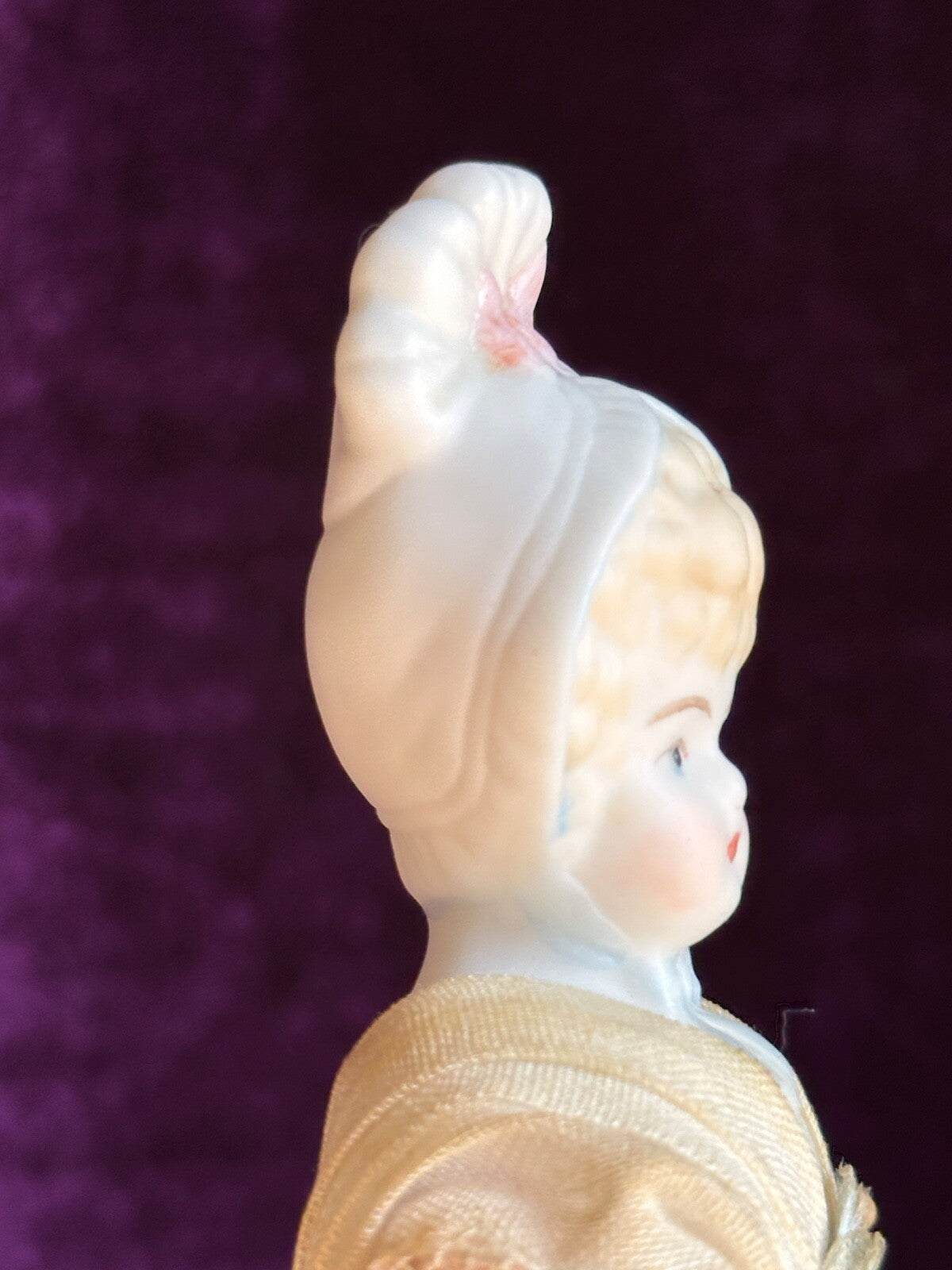 Vintage 8.25” Miniature Reproduction of Antique German Hertwig Parian Doll