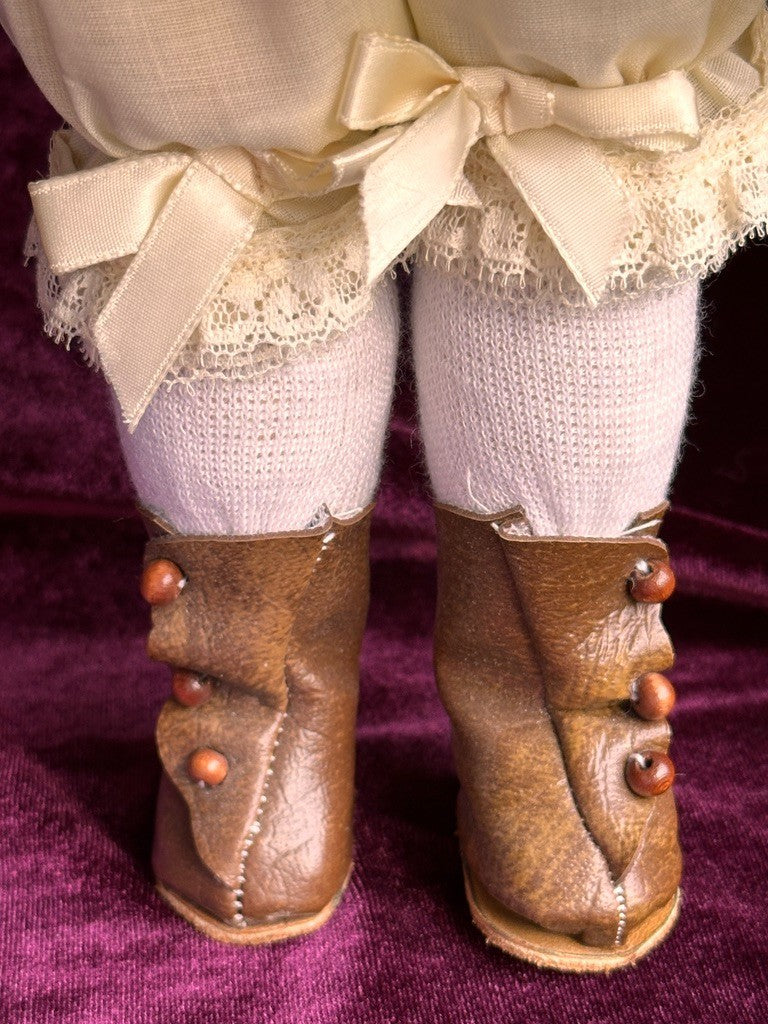 Vintage 16.5" Porcelain Composition Reproduction of Antique French Jumeau Doll