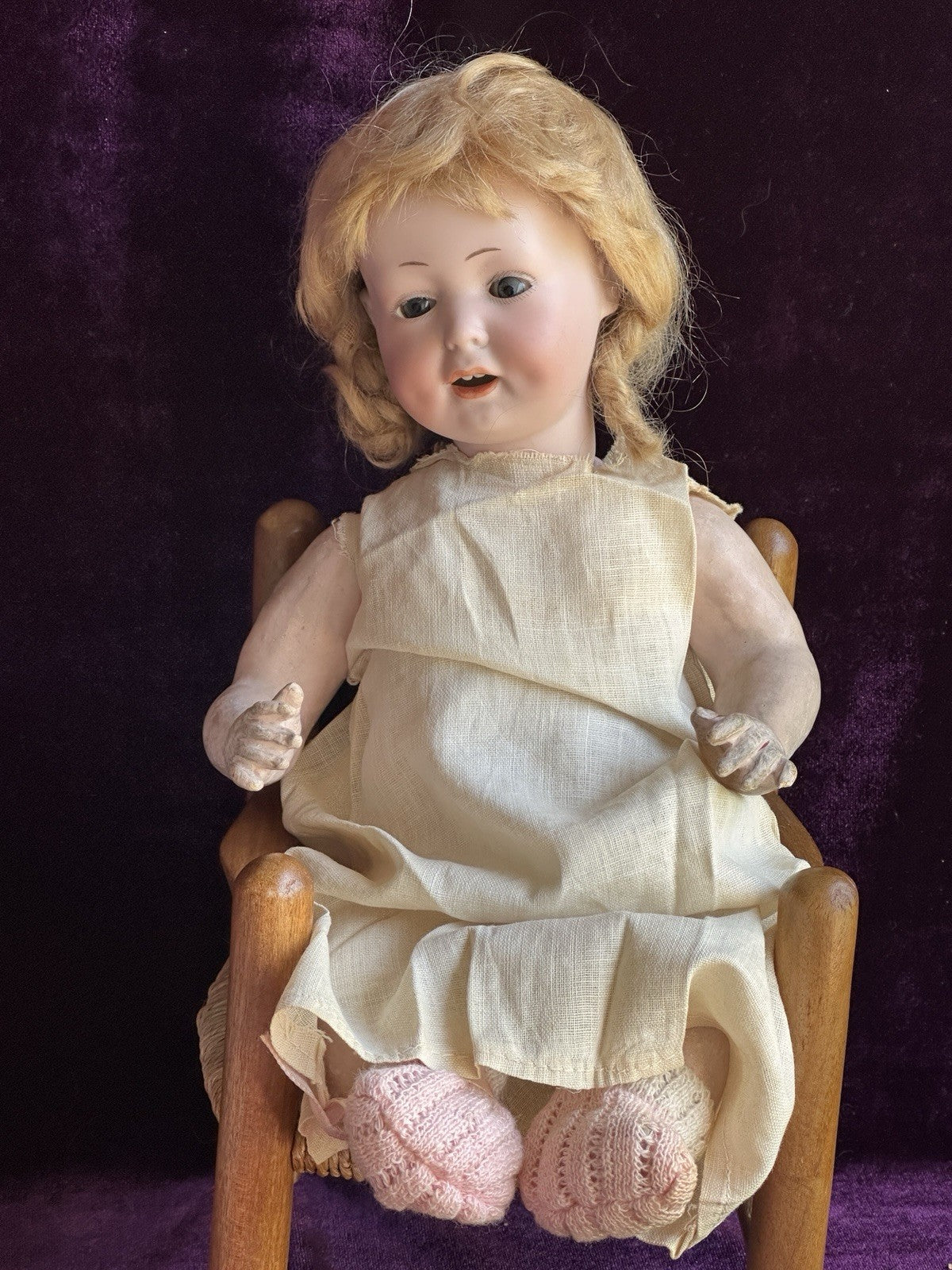 Rare Antique German 11.5” Armand Marseille 590 Bisque Head Baby Doll
