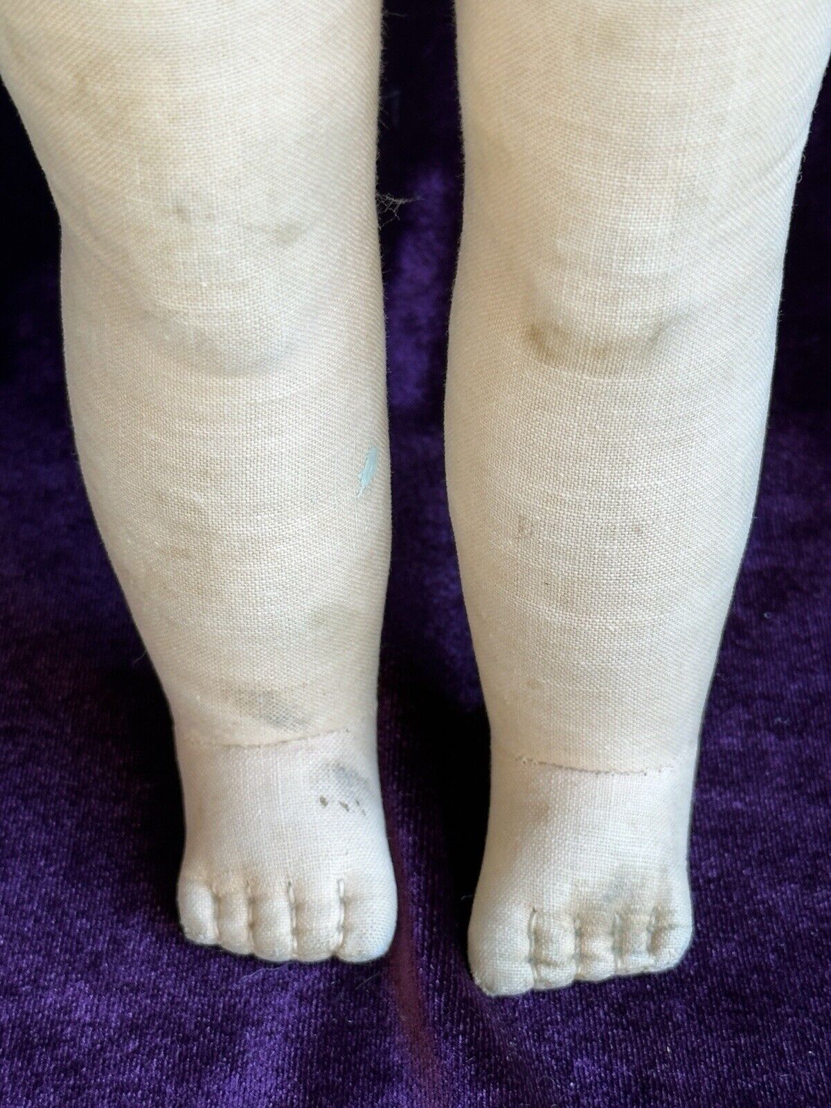 Antique German 18.5” Kathe Kruse VIII (?) Cloth Child Girl Doll with Swivel Neck