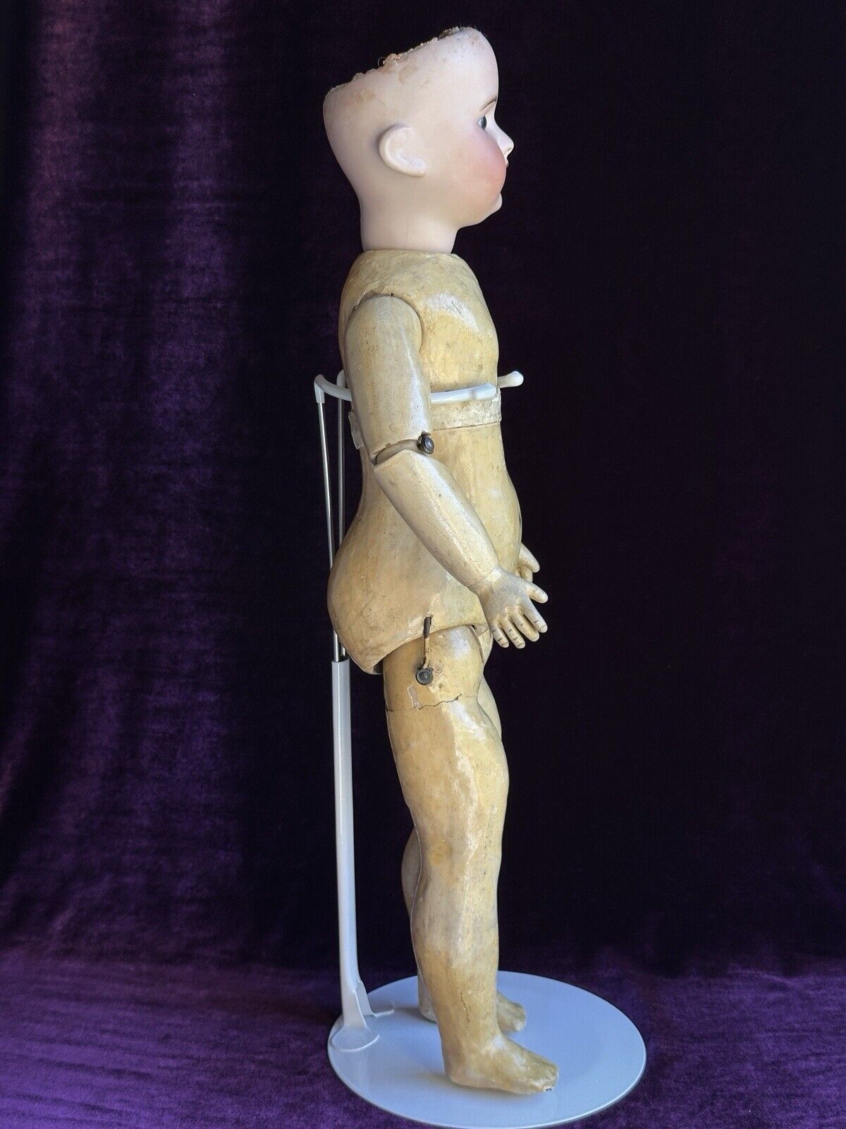 Antique French SFBJ Bebe 60 Walker Body Mechanical Bisque Head Doll