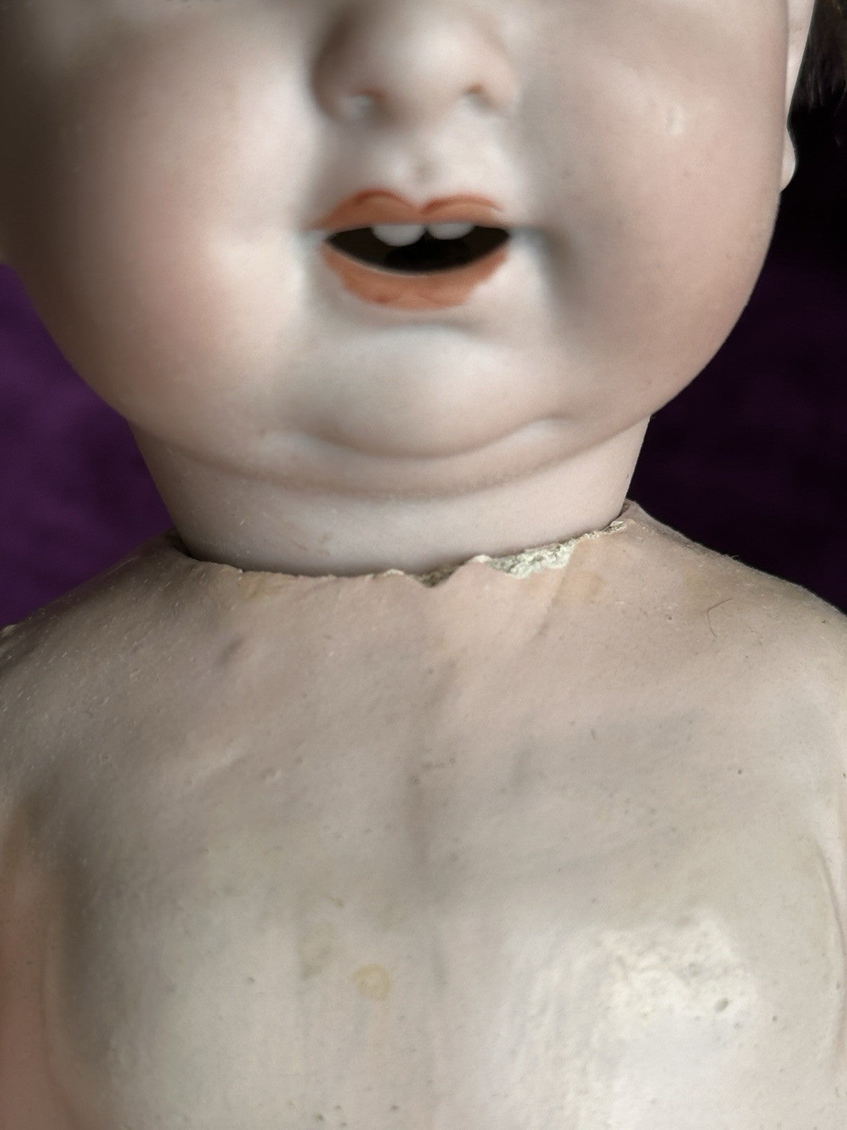 Antique German 11” Armand Marseille 980 Bisque Head Character Baby Doll