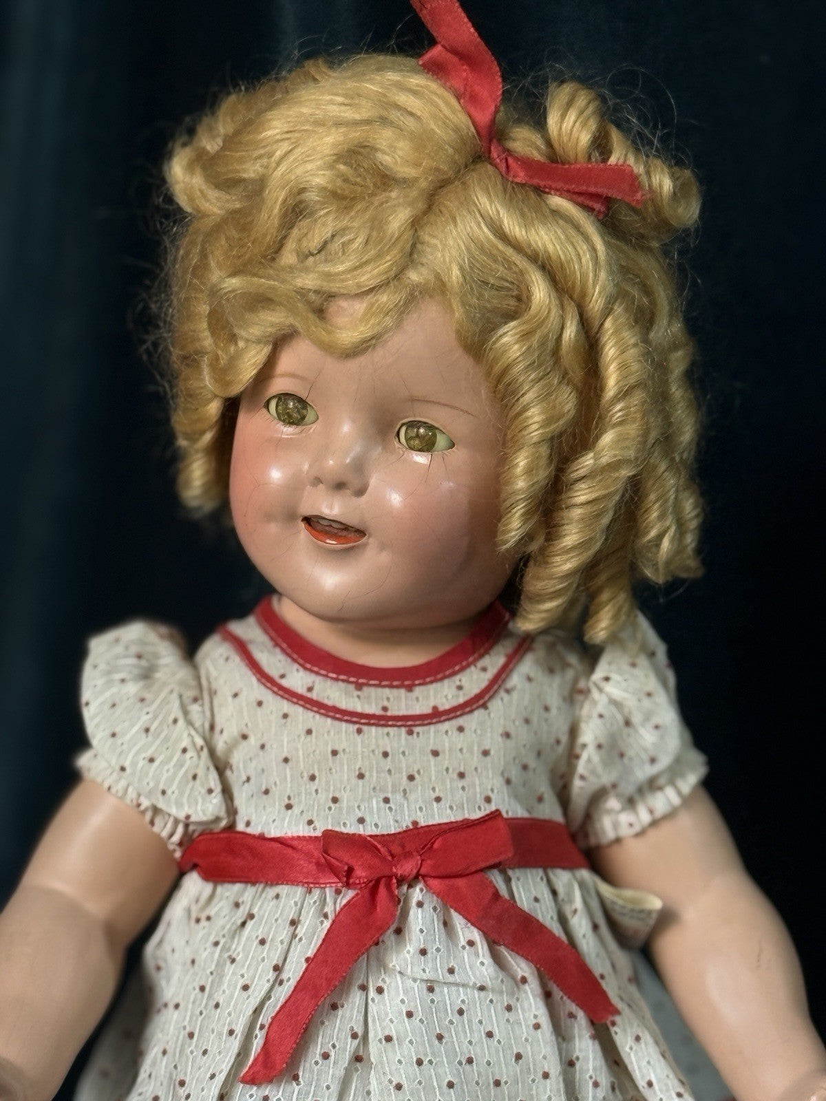 All Original Vintage 1930’s Composition 18” Shirley Temple Doll by Ideal Company