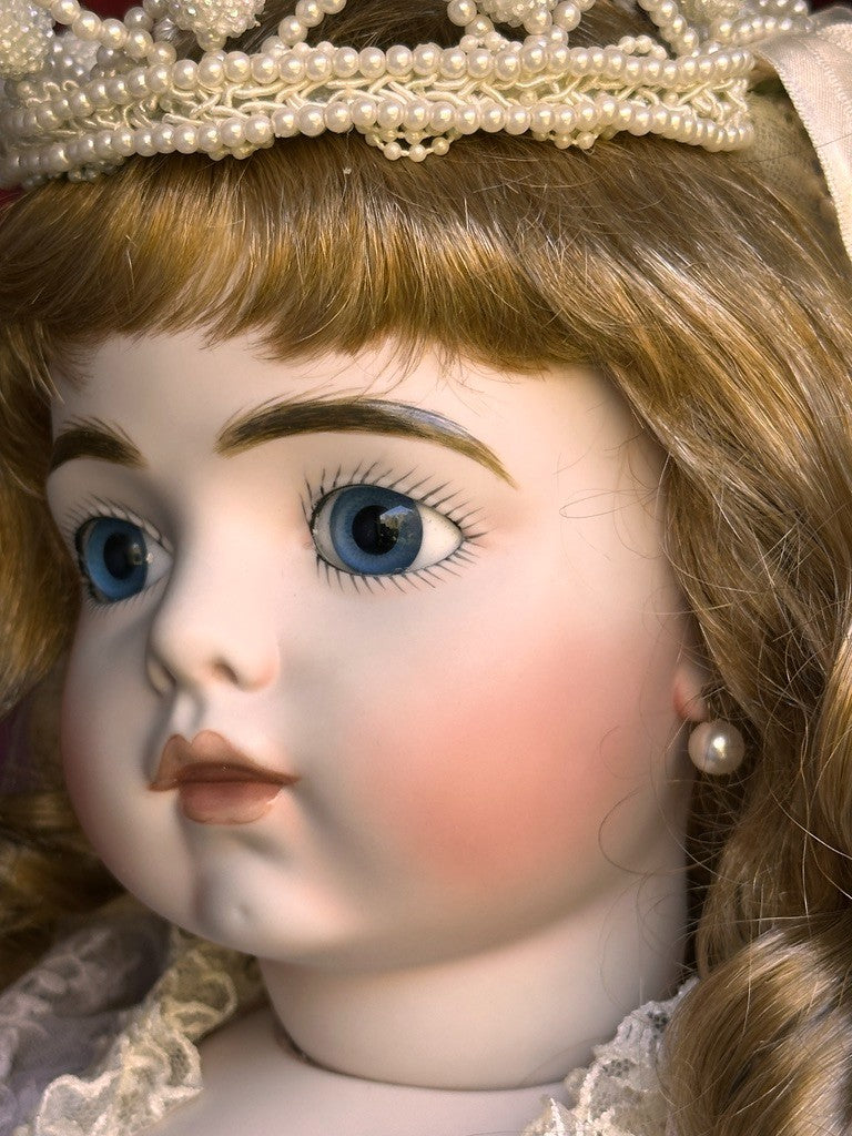 Large Mary Benner 32" Porcelain Repro of French Bru Jne Bebe Bride Doll LE 400