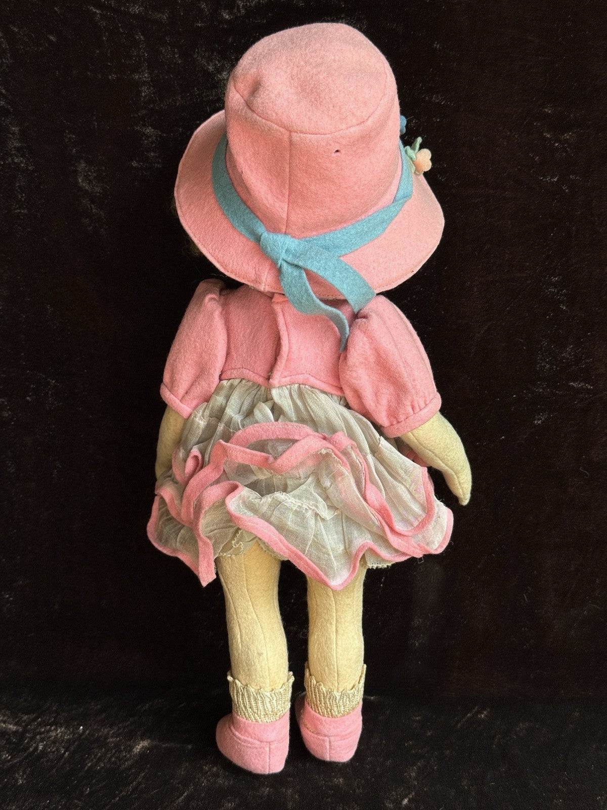 Vintage Italian 12” Lenci 111 Felt Cloth Character Girl Doll