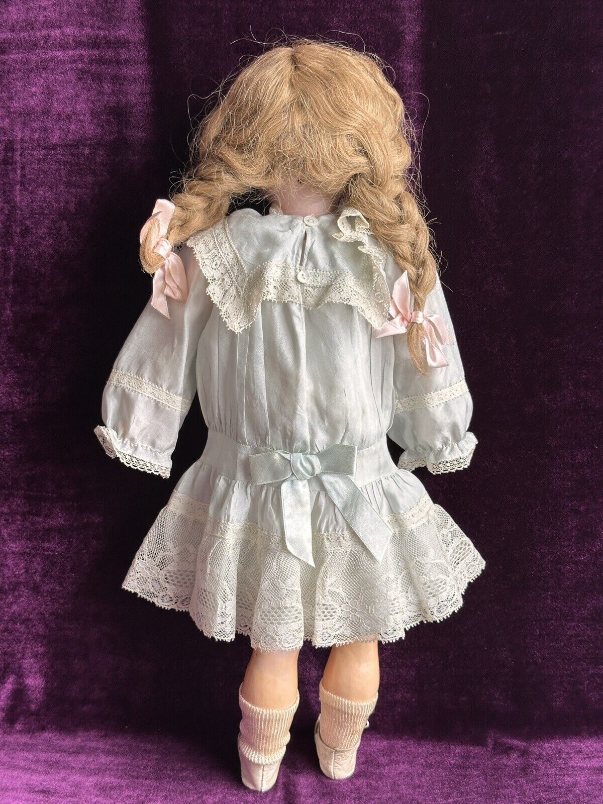 Antique German 19” Early Kestner 143 Bisque Head Doll