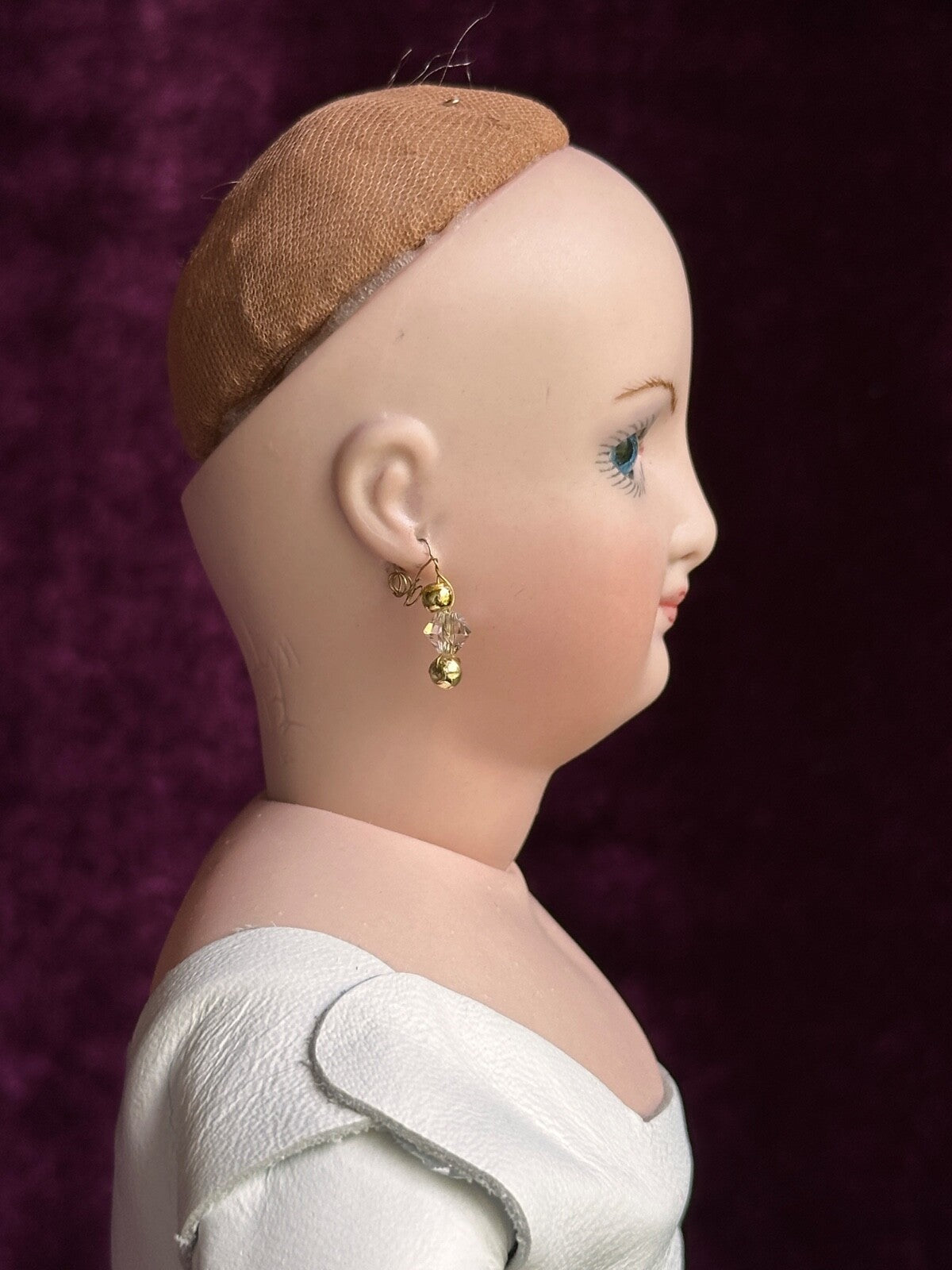 Porcelain 15.25” Reproduction of Antique French Smiling Bru Fashion Doll