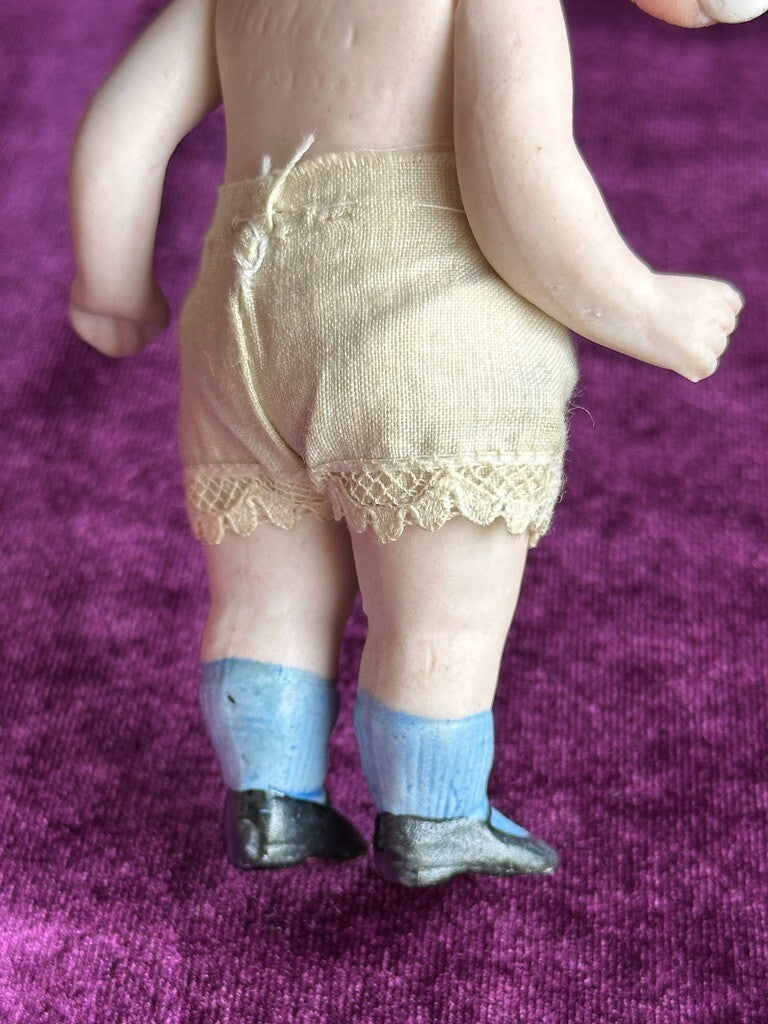 Antique German 4.5” Kestner 292 All Bisque Googly Eyes Doll