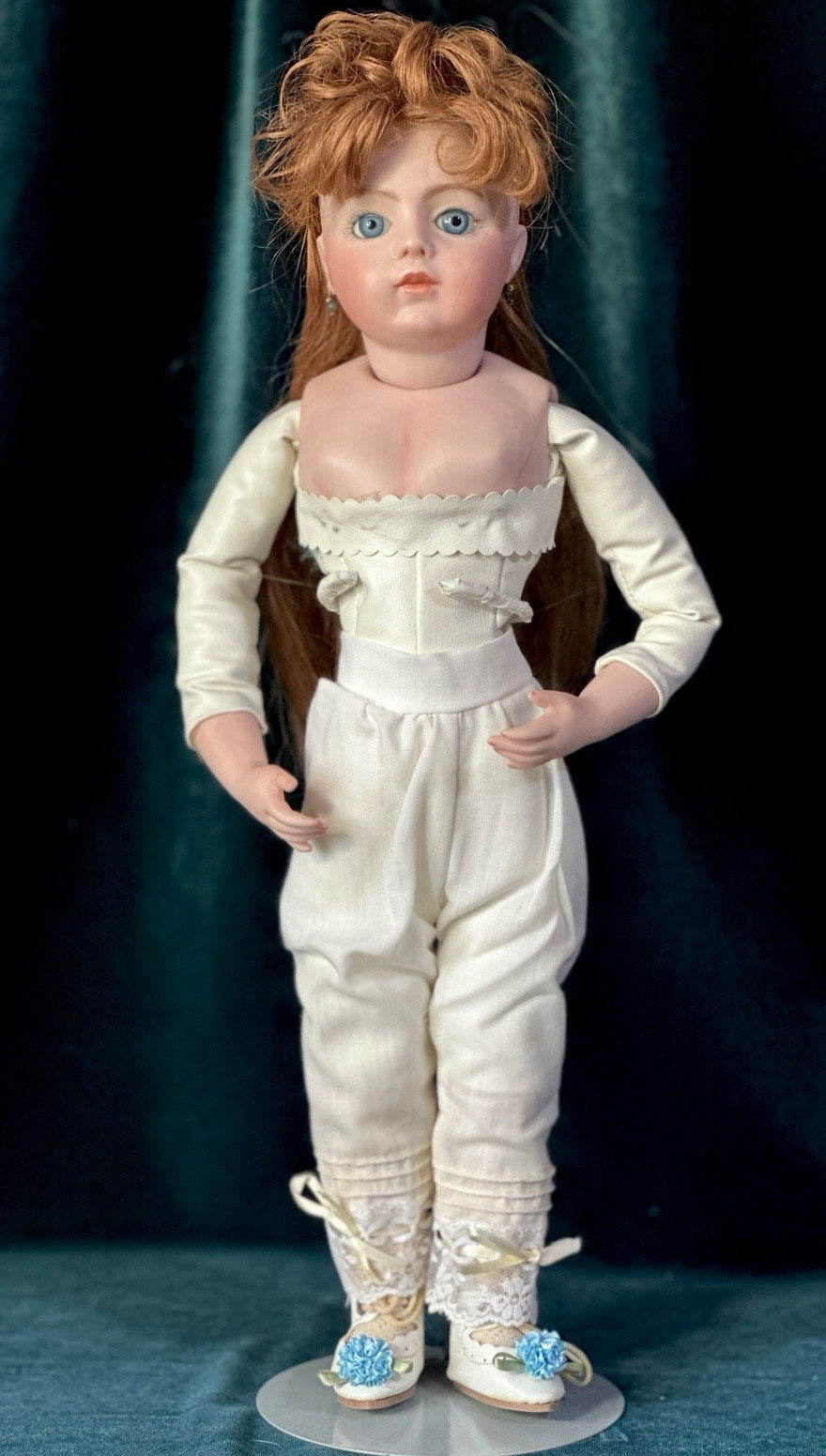 Artist Reproduction of Antique French Bru Jne 16” Doll Porcelain Head